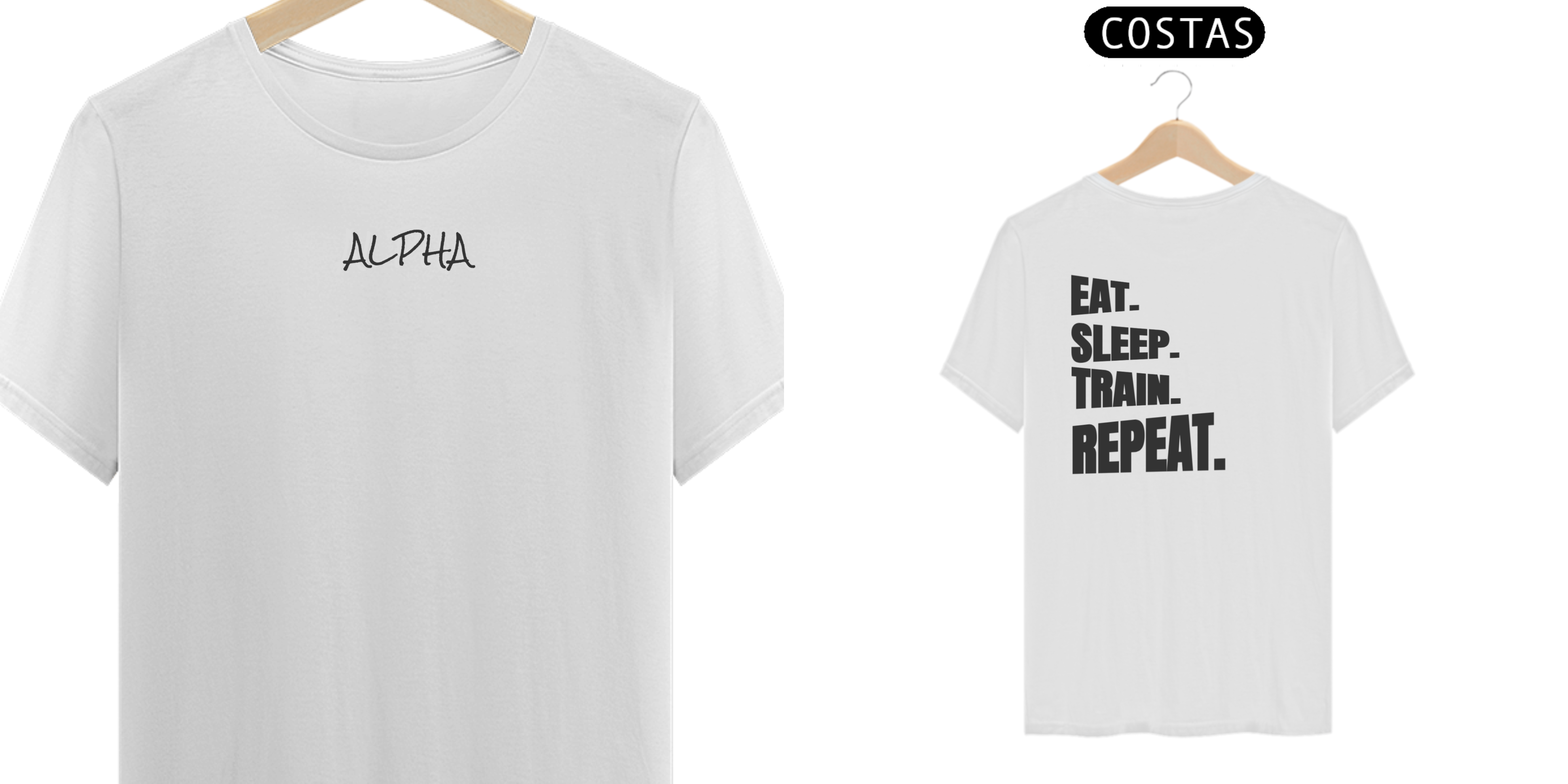 Nome do produto: Camiseta ALPHA Comer, Dormir, Treinar e Repetir.