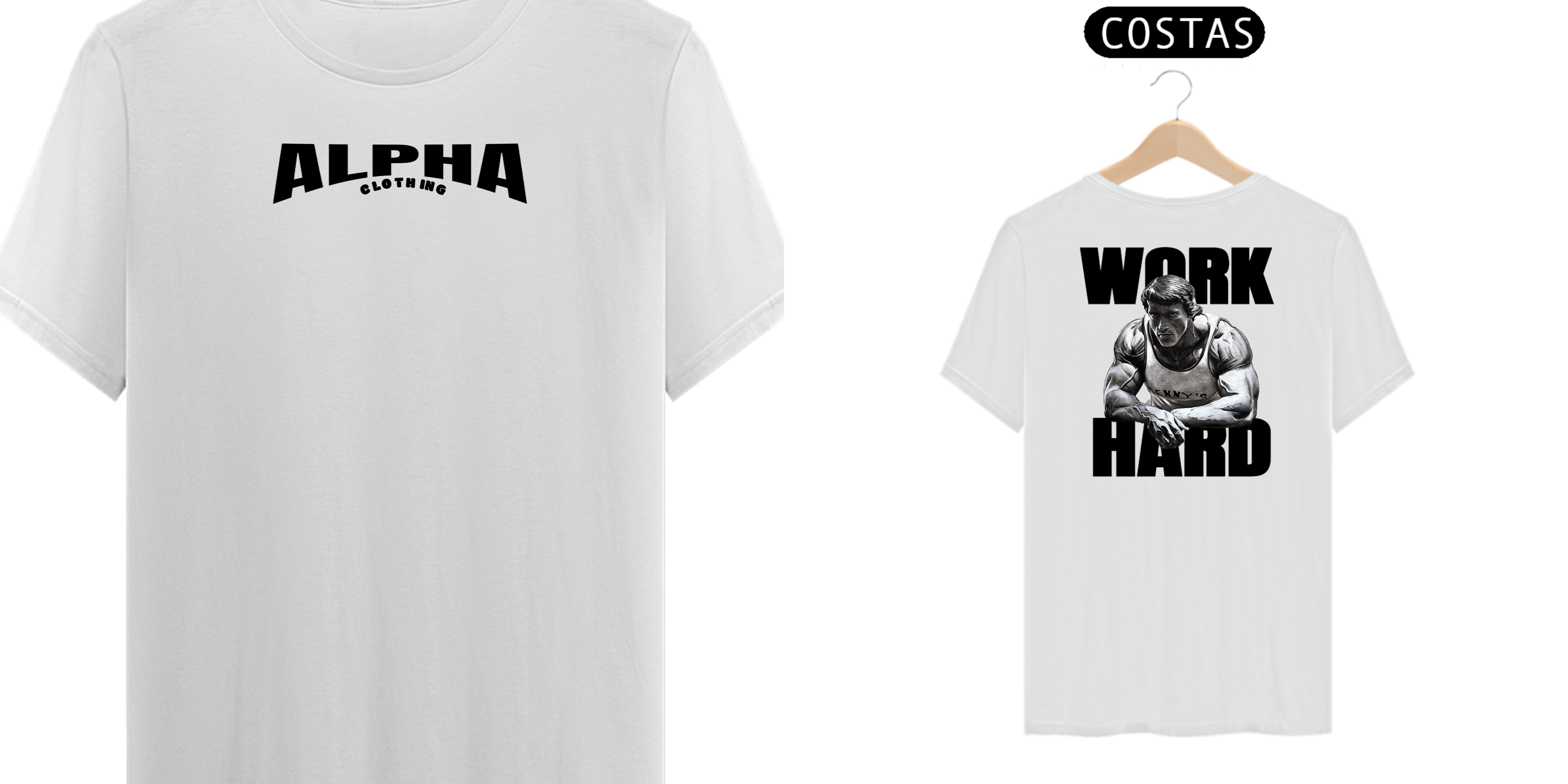 Nome do produto: Camiseta ALPHA WORK HARD ARNOLD