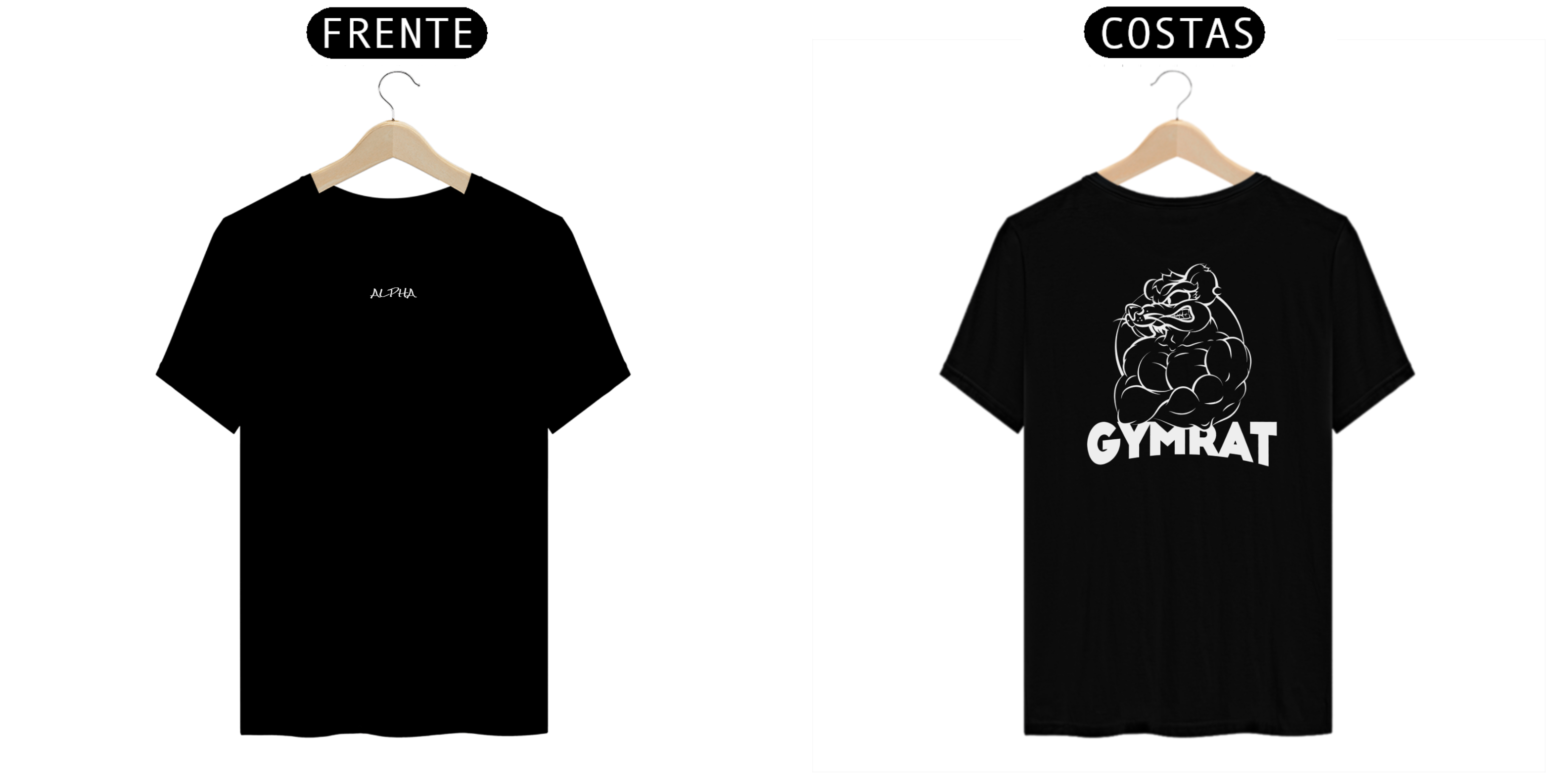 Nome do produto: Camiseta ALPHA NEW GYM RAT