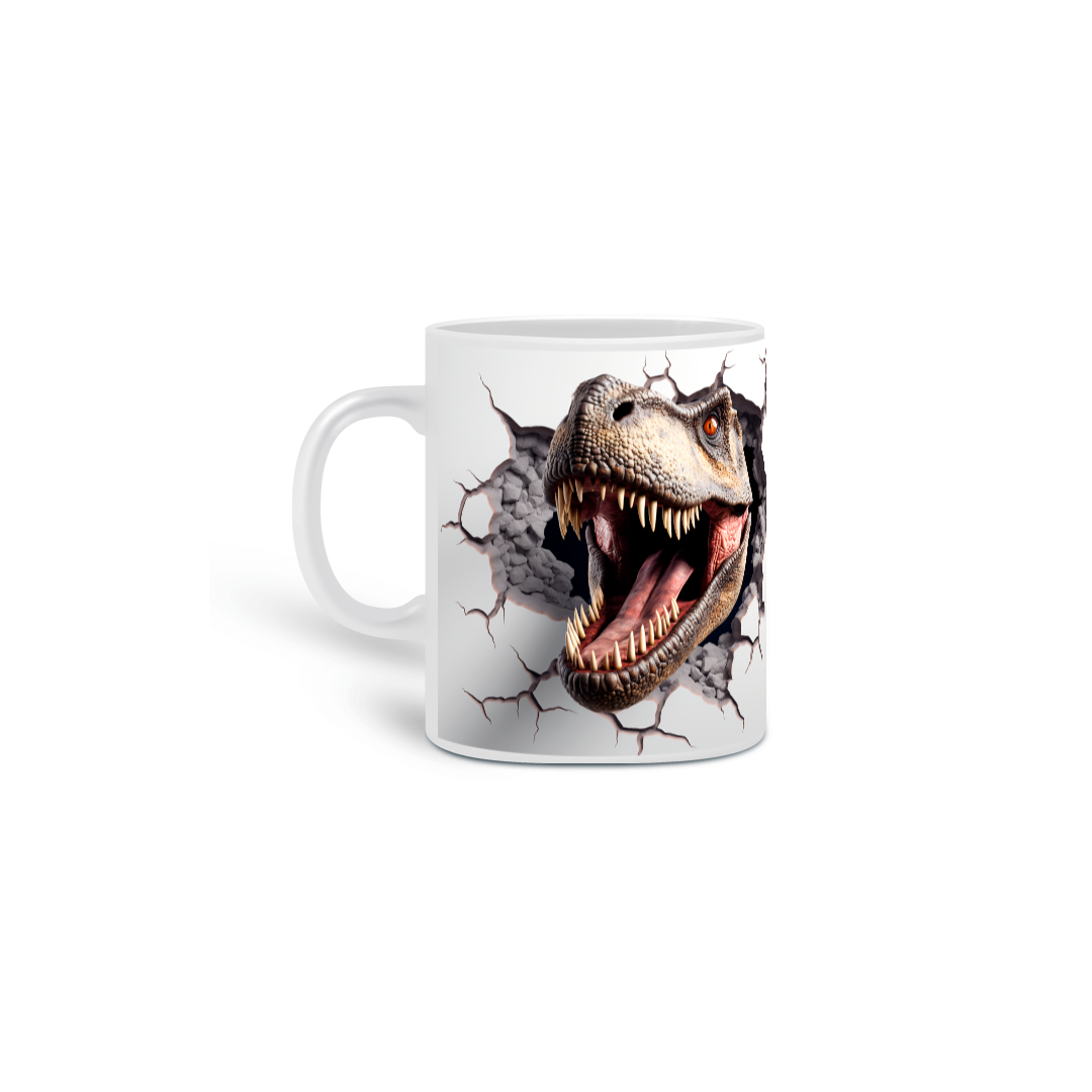 Nome do produto: Caneca Dinossauro 2 lados