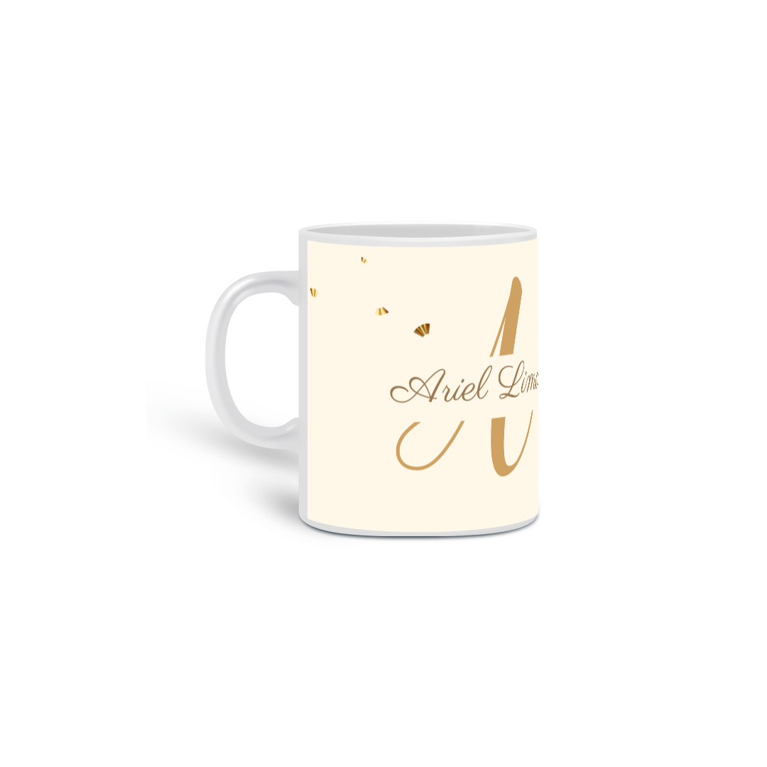 Nome do produto: Caneca Nome Dourado