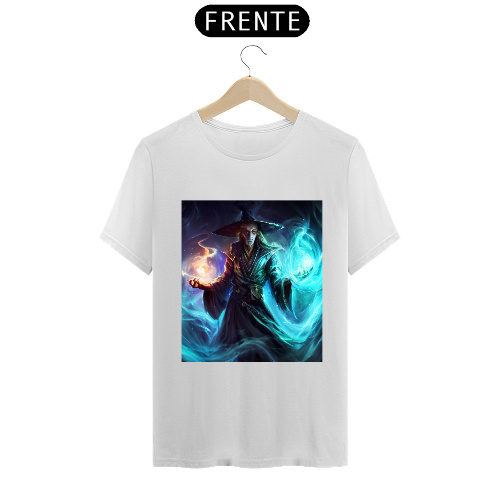 Nome do produto: Camiseta Mago Magia MMORPG RPG Mage Classe