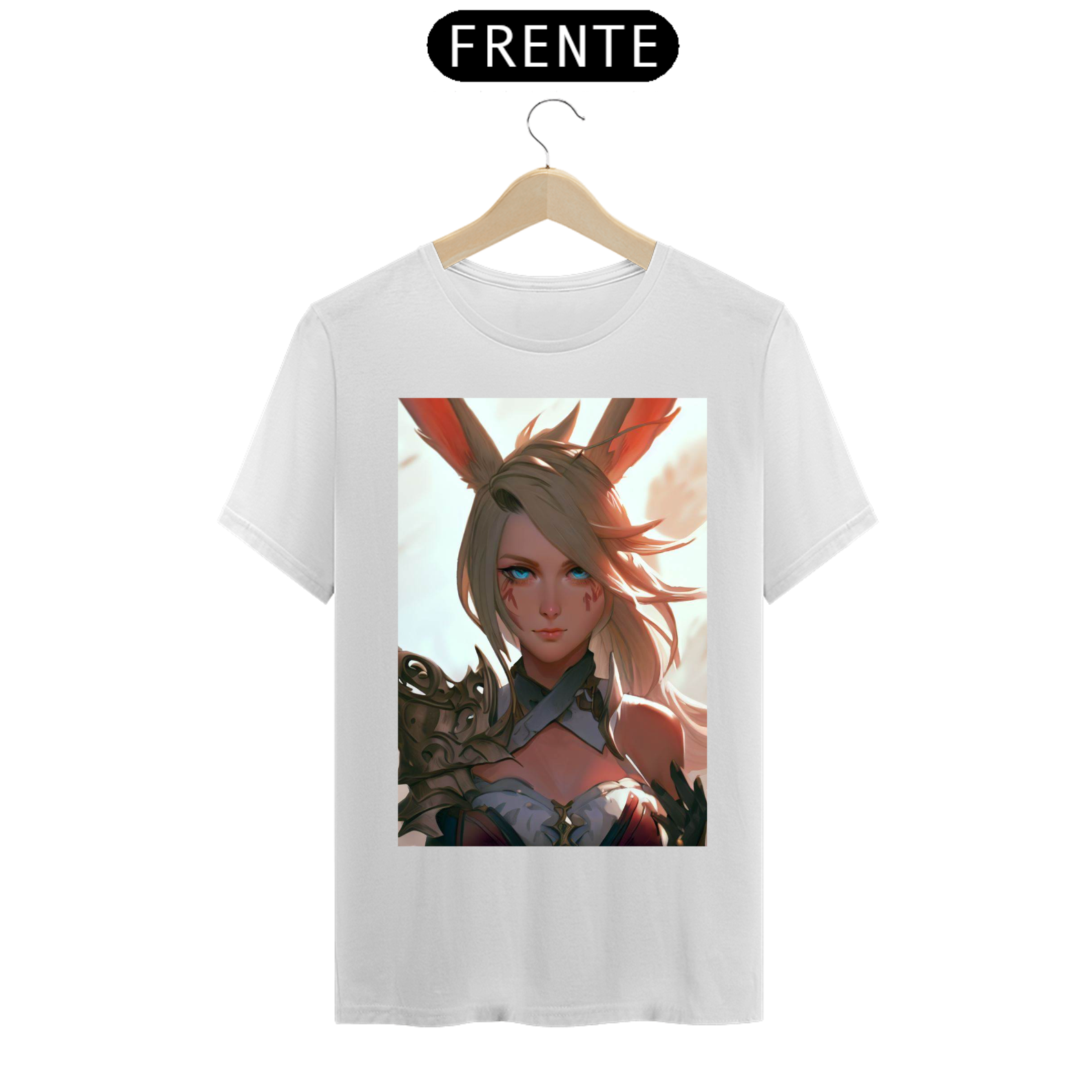 Nome do produto: Camiseta Unissex Raça Viera Final Fantasy Algodão 100