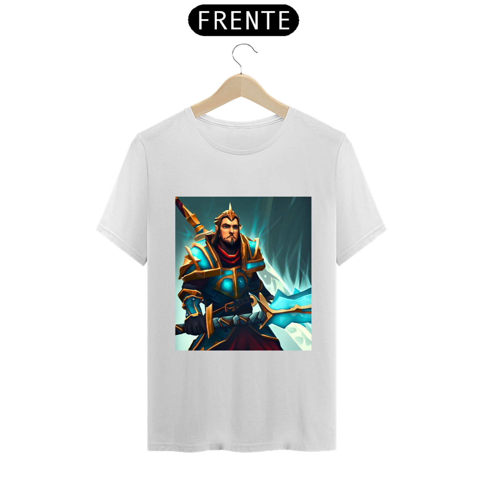 Nome do produto: Camiseta Unissex Runescape Guerreiro Espada Grande Algodão 100
