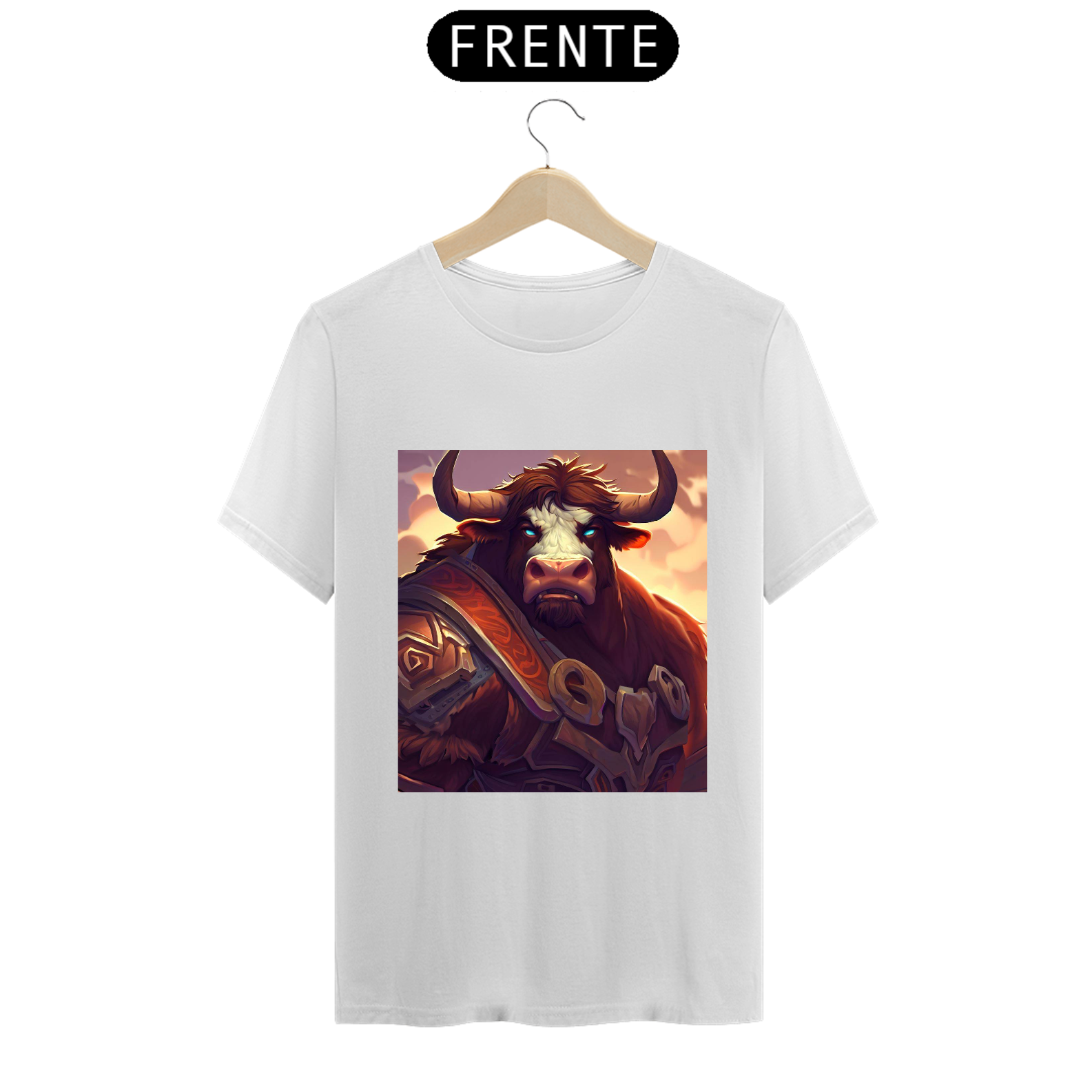 Nome do produto: Camiseta Unissex Tauren World of Warcraft Algodão 100