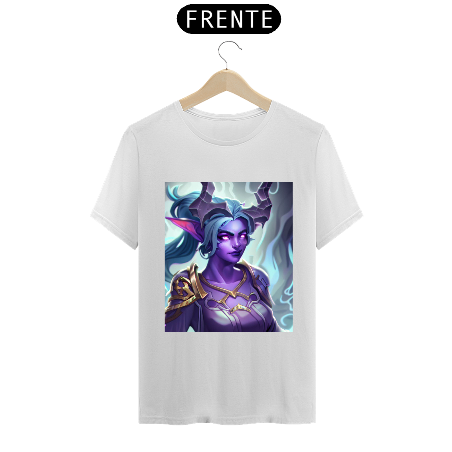Nome do produto: Camiseta Unissex Draenei World of Warcraft Algodão 100