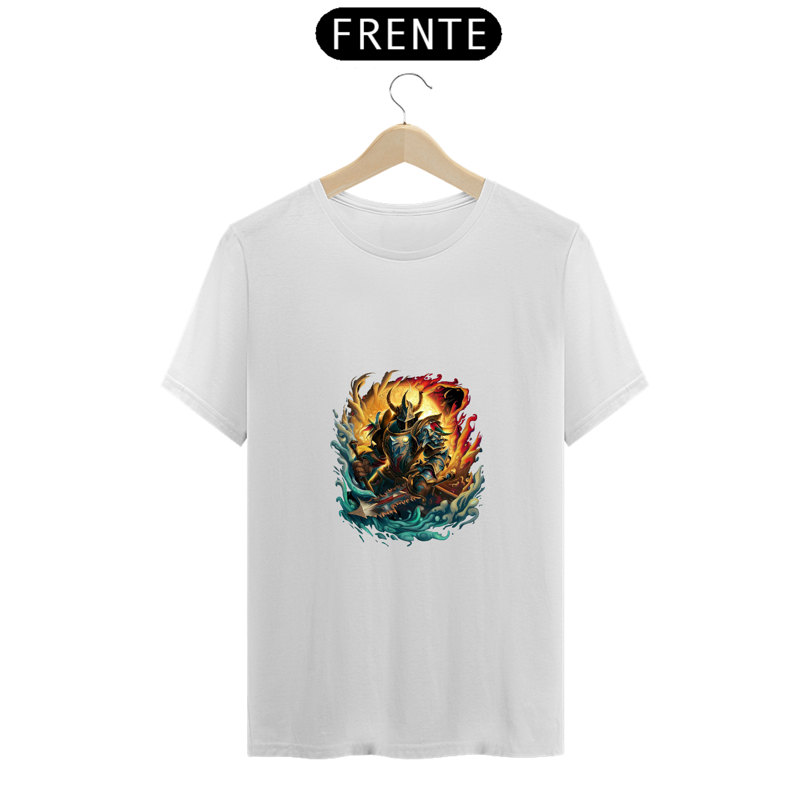 Nome do produto: Camiseta Unissex Guerreiro Runescape Algodão 100