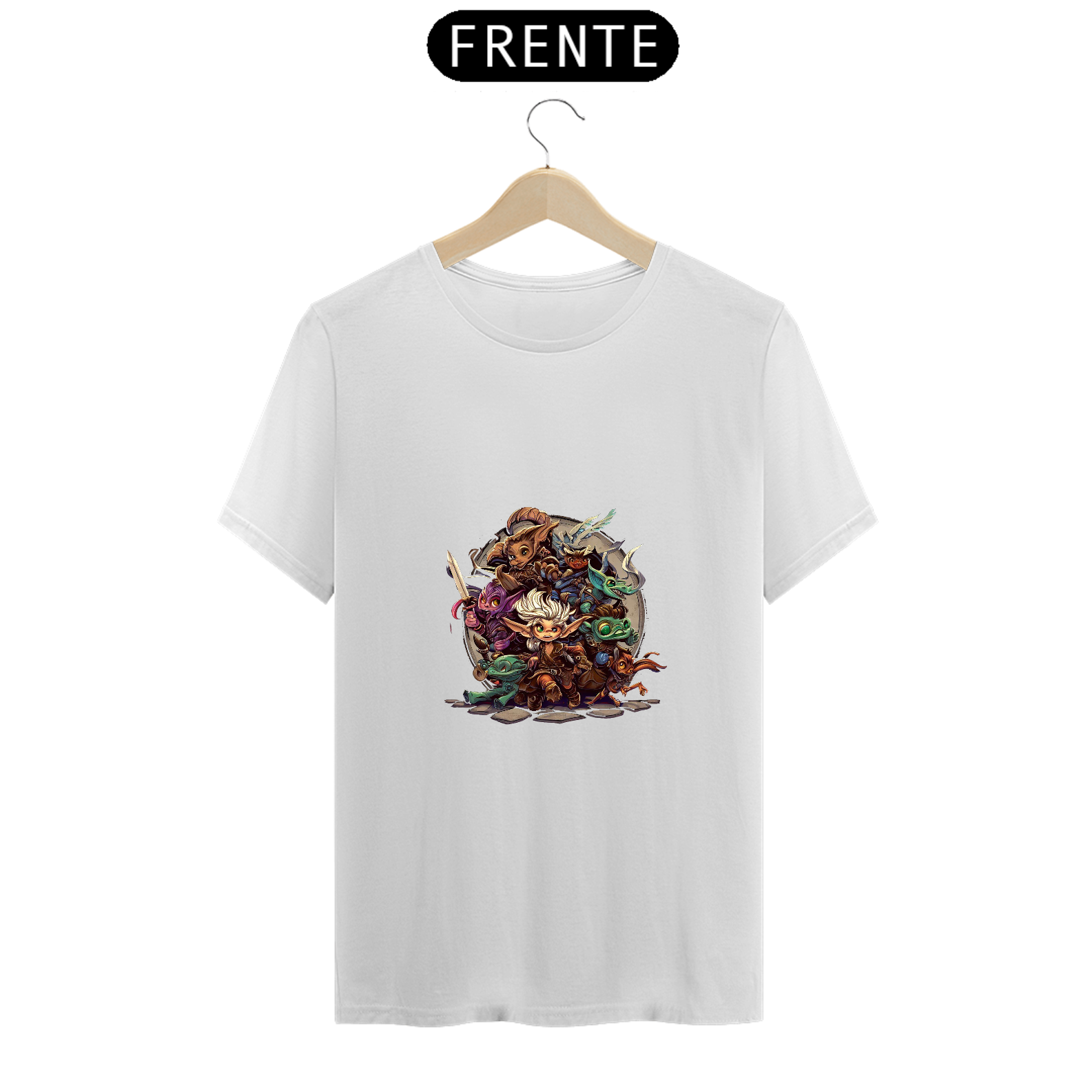 Nome do produto: Camiseta Unissex Grupo de Goblins Dungeons & Dragons d&d Algodão 100