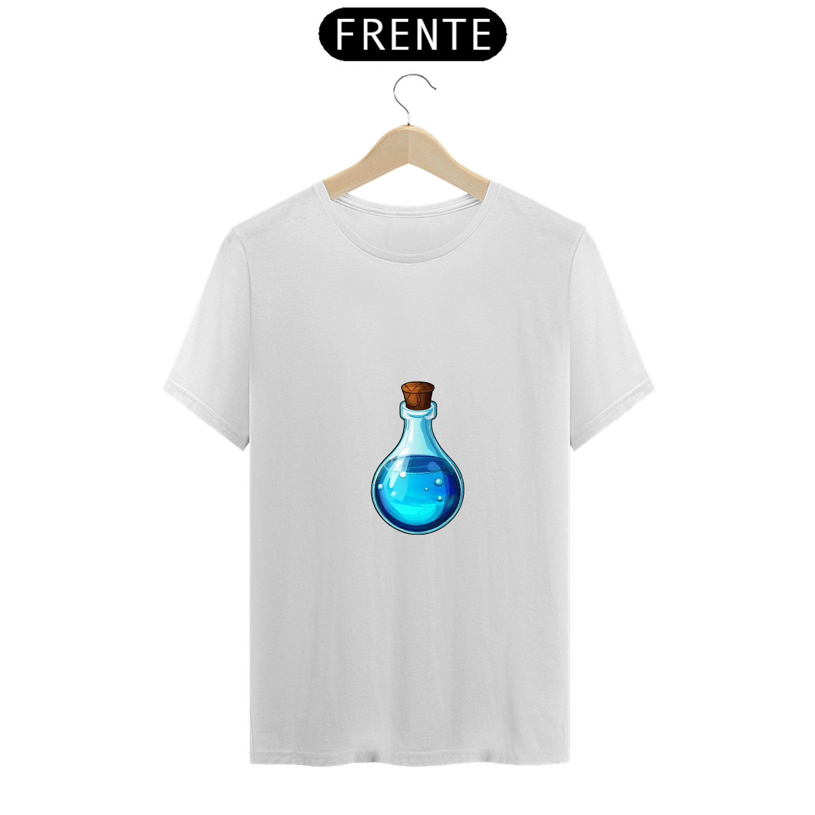 Nome do produto: Camiseta Unissex Poção de MP Energia RPG Azul Algodão 100