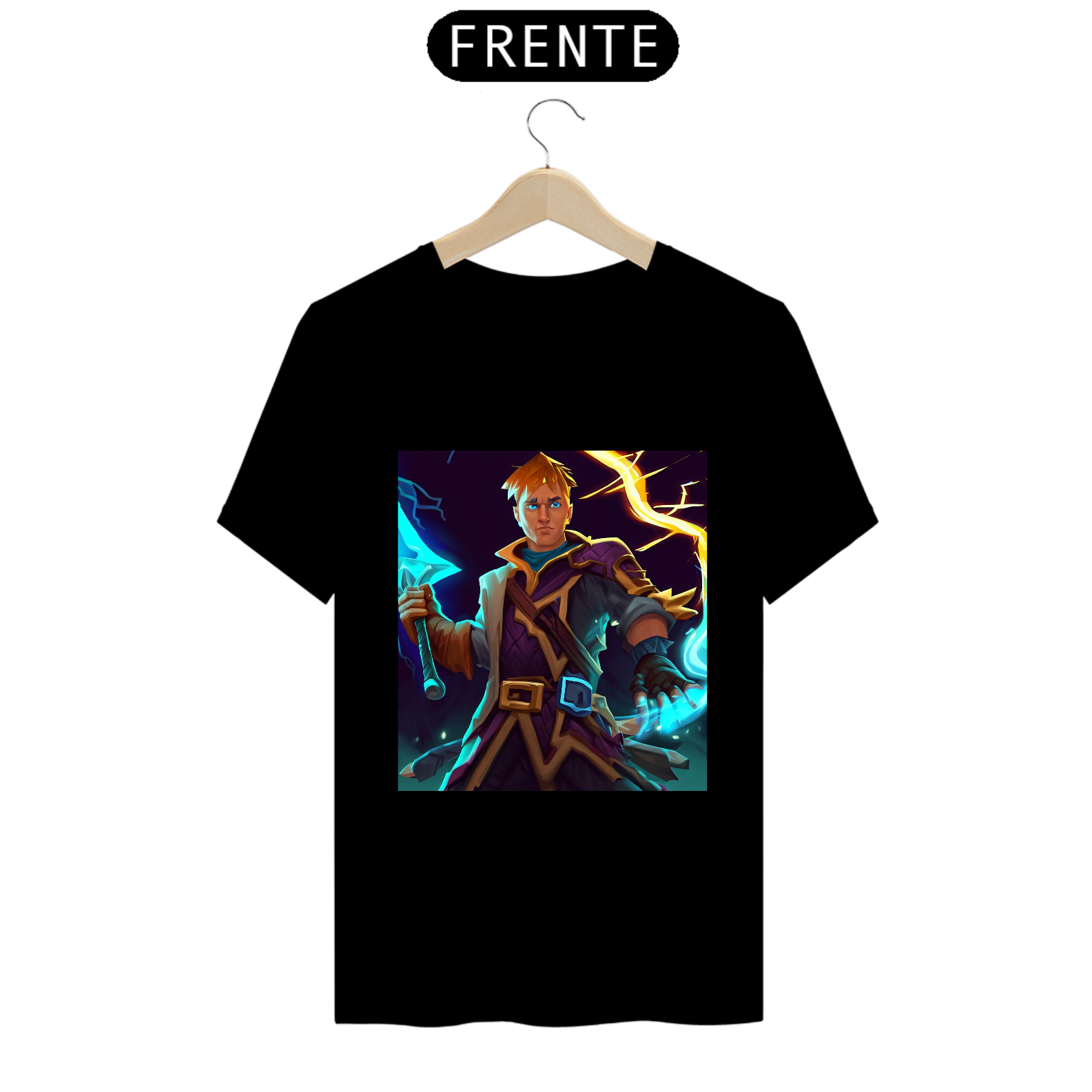 Nome do produto: Camiseta Unissex Runescape Guerreiro Mago Aventureiro Algodão 100