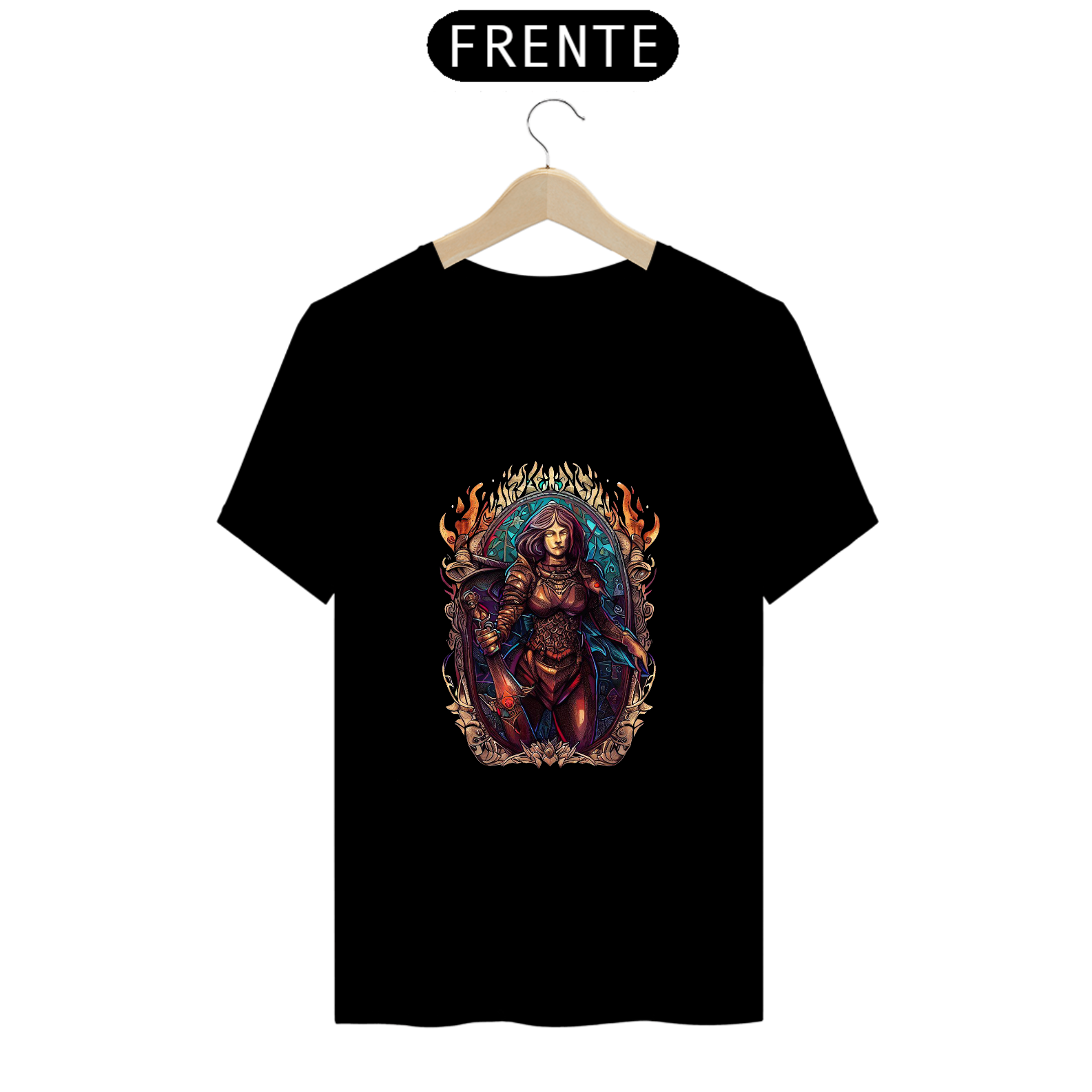 Nome do produto: Camiseta Unissex Bruxa Guereira Adornada Dungeons & Dragons d&d Algodão 100