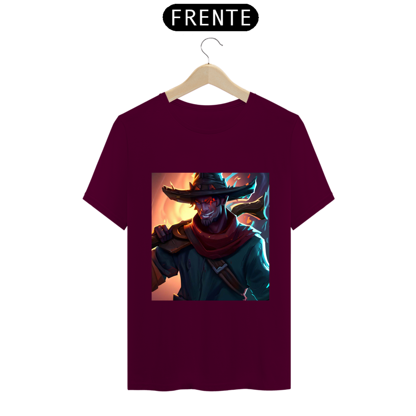 Nome do produto: Camiseta Unissex Runescape Mago Algodão 100