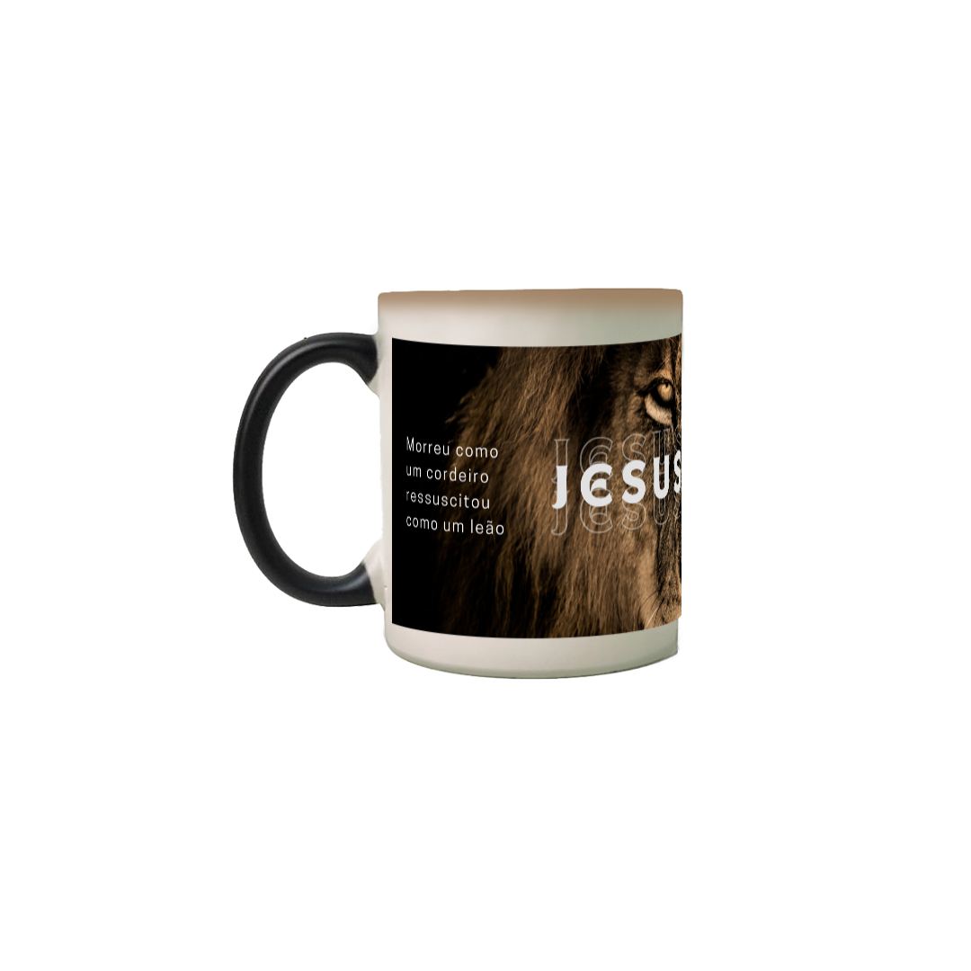 Nome do produto: Caneca Mágica Ressuscitou Como Um Leão
