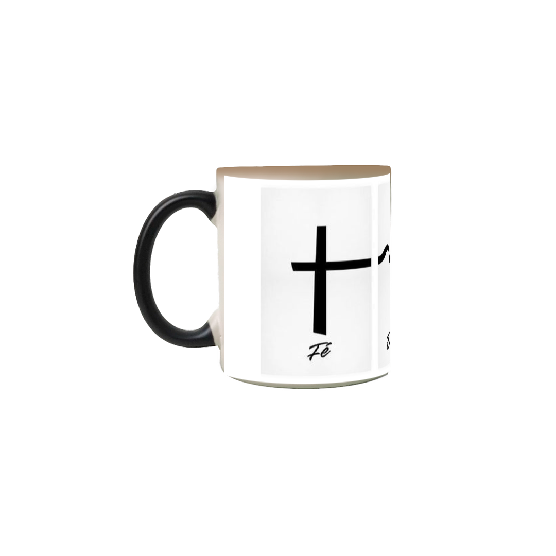 Nome do produto: Caneca Mágica - Fé Esperança E Amor
