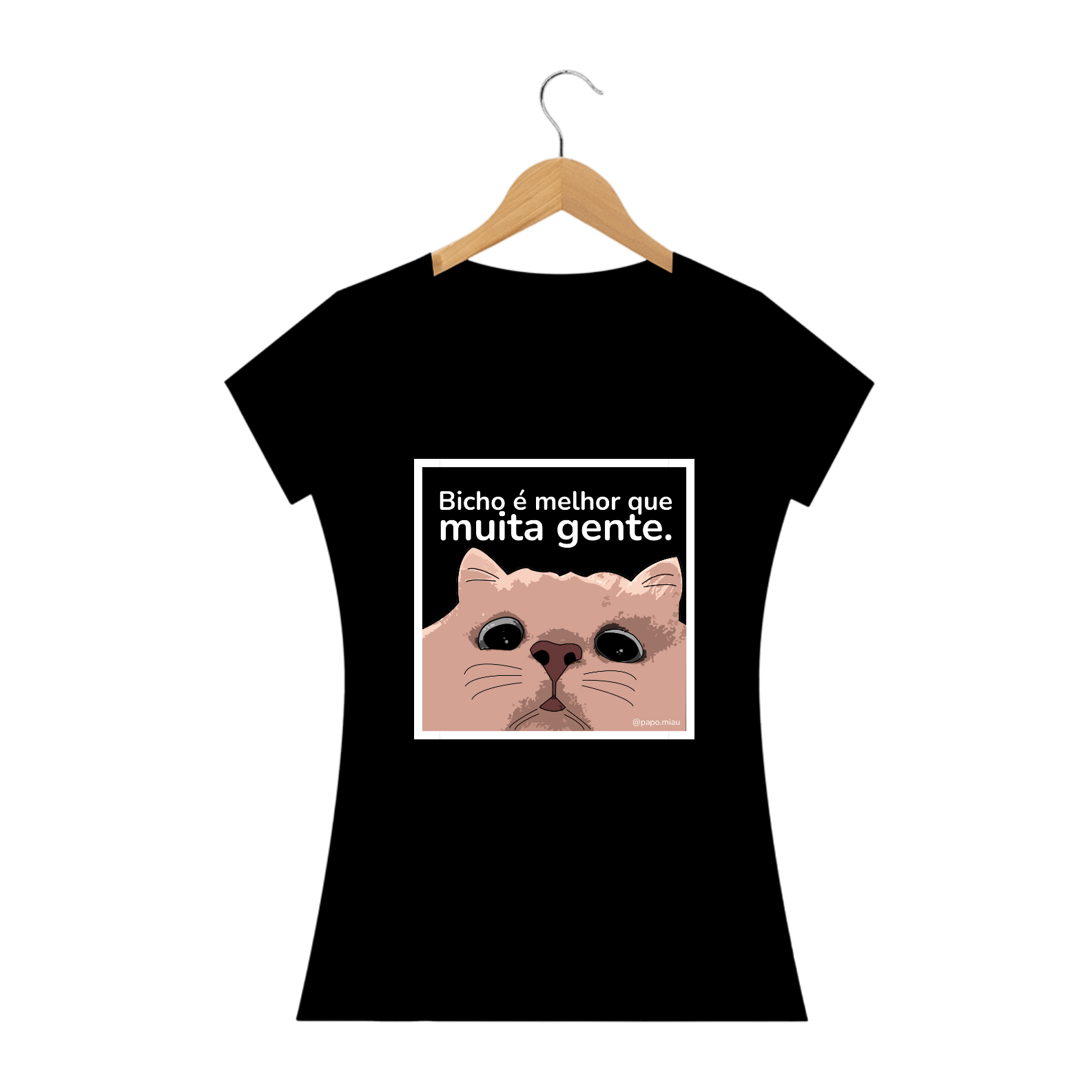 Nome do produto: Camiseta Gato - Bicho é melhor que muita gente
