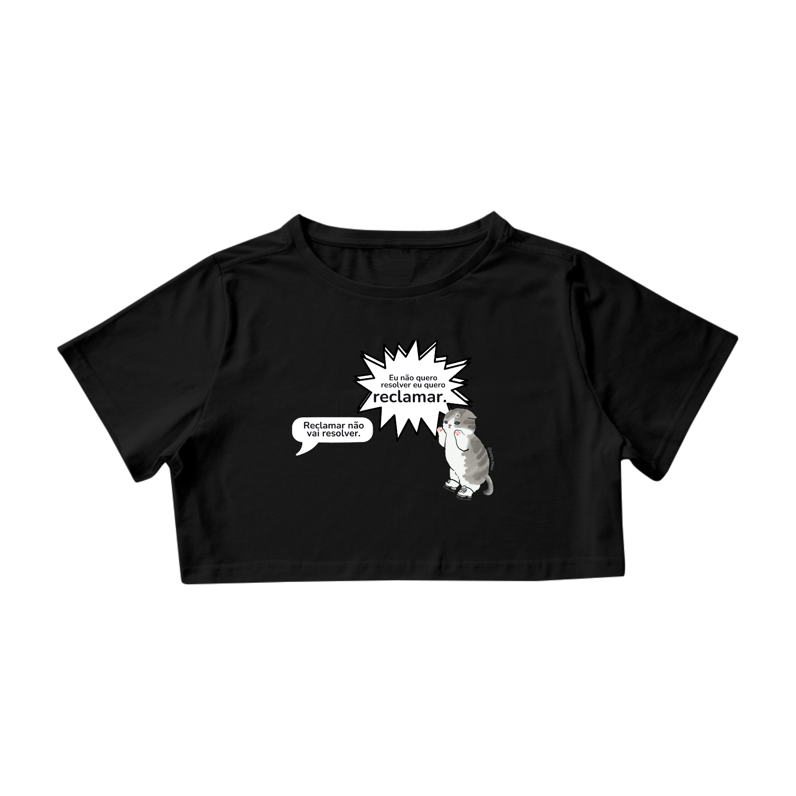 Nome do produto: Cropped Gato - eu quero é reclamar