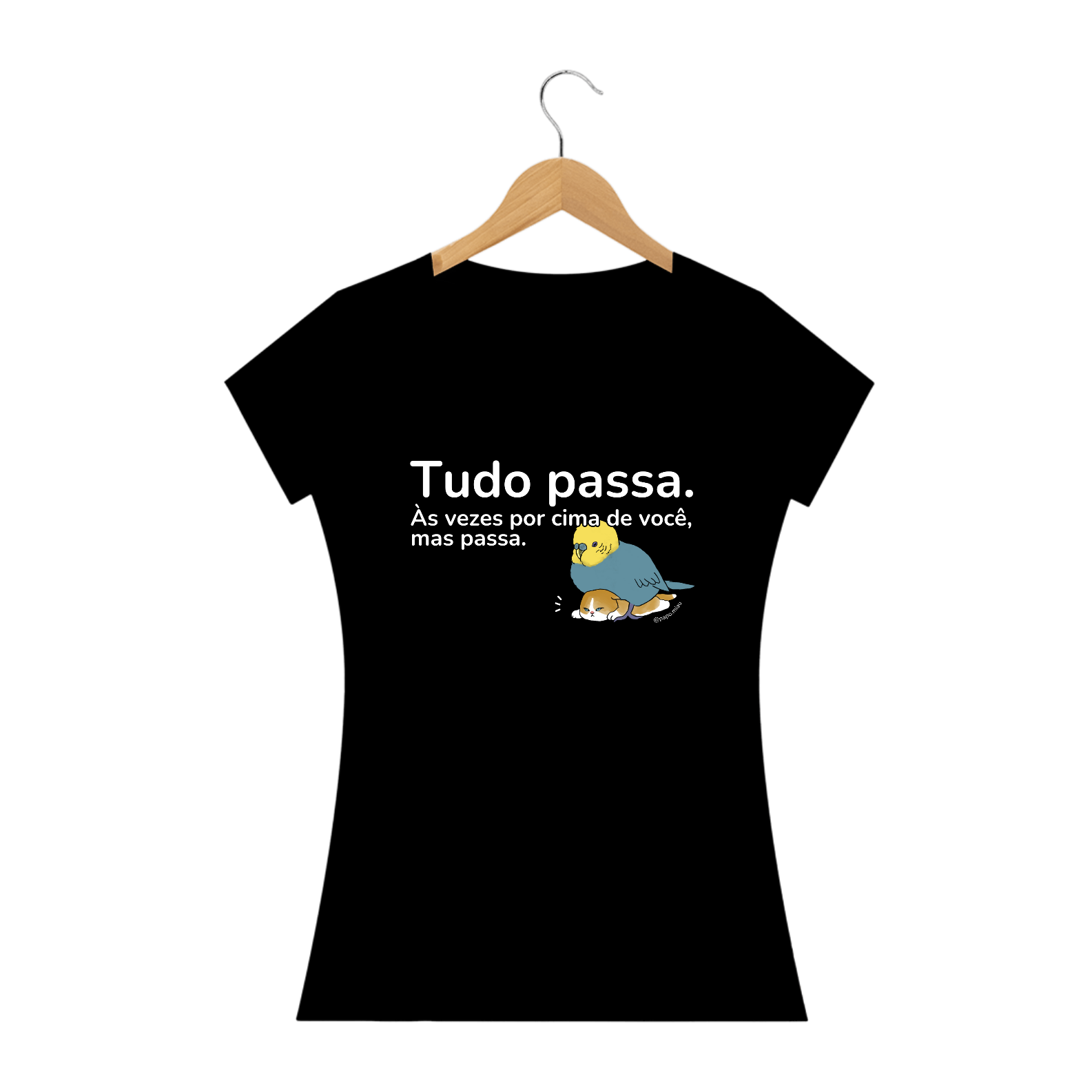 Nome do produto: Camiseta Gato - tudo passa