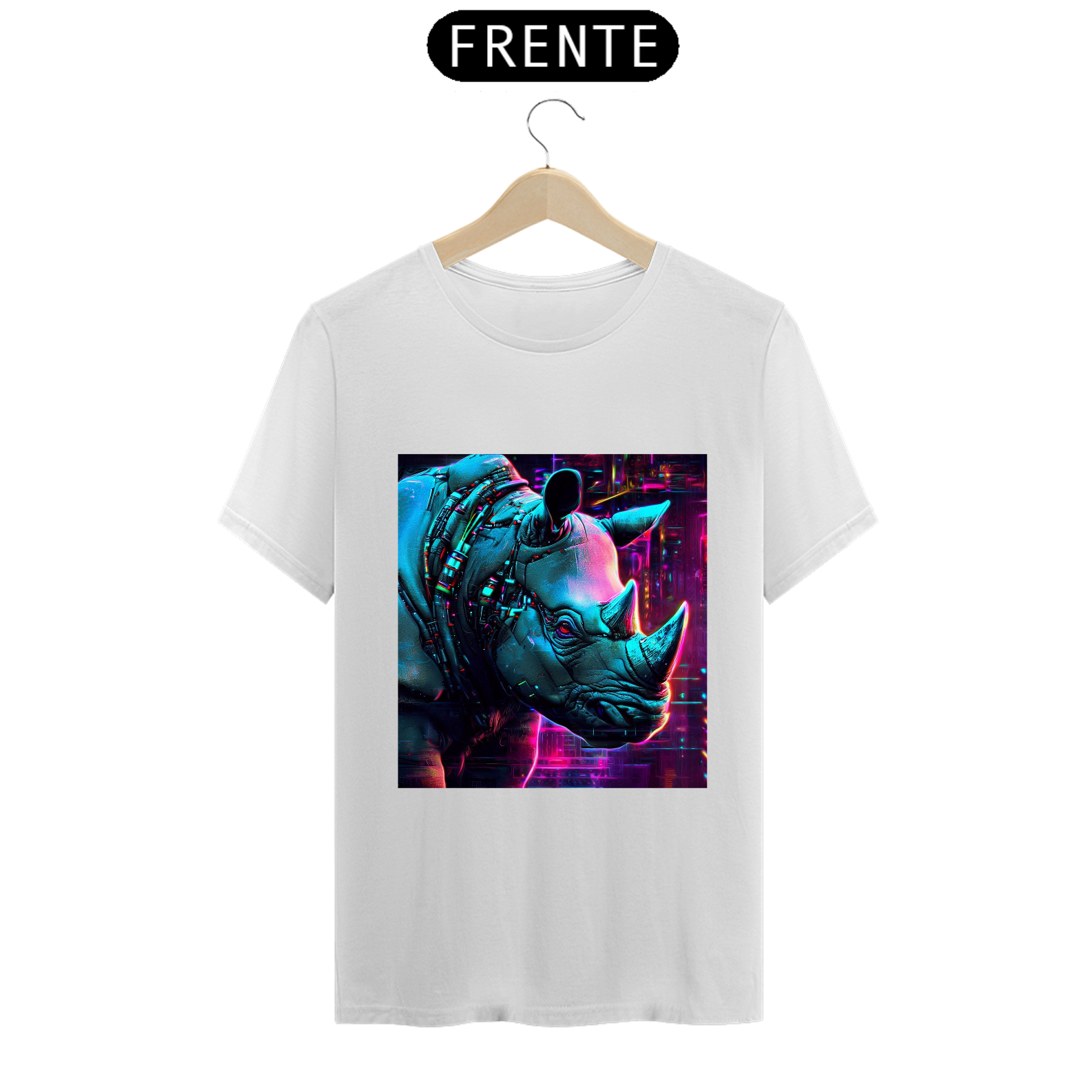 Nome do produto: Camiseta rinoceronte Cyber Punk