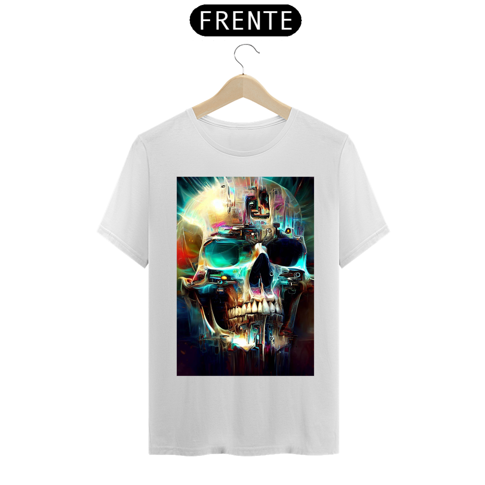 Nome do produto: Camiseta masculina Caveira colors