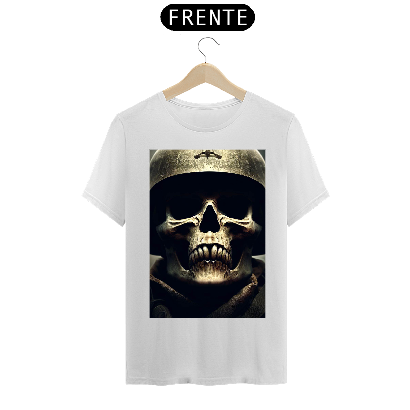 Nome do produto: Camiseta masculina soldado caveira