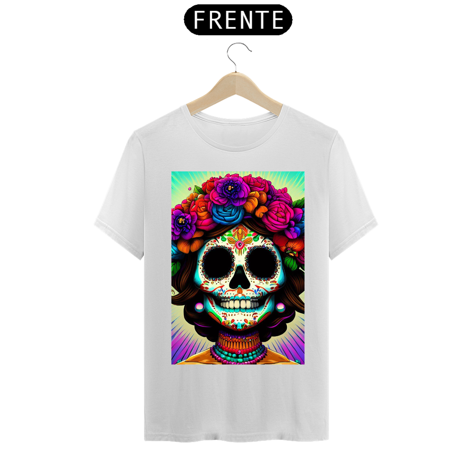 Nome do produto: Camiseta masculina caveira mexicana daly