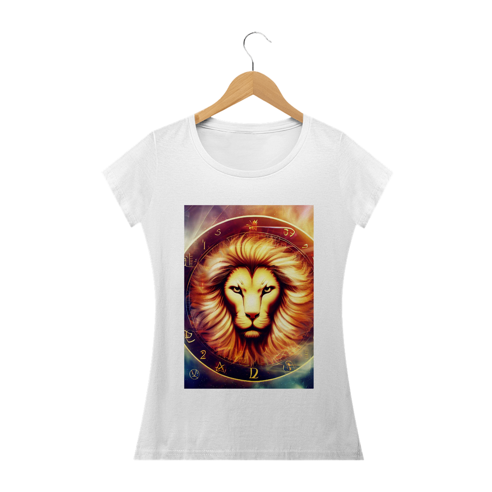 Nome do produto: Camiseta Feminina Signos Leão