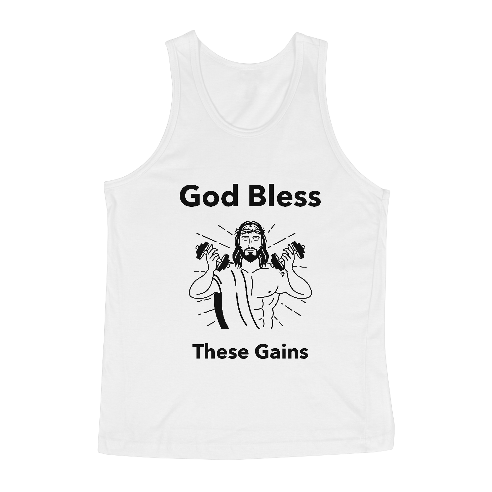 Nome do produto: Regata High Quality - God Bless These Gains