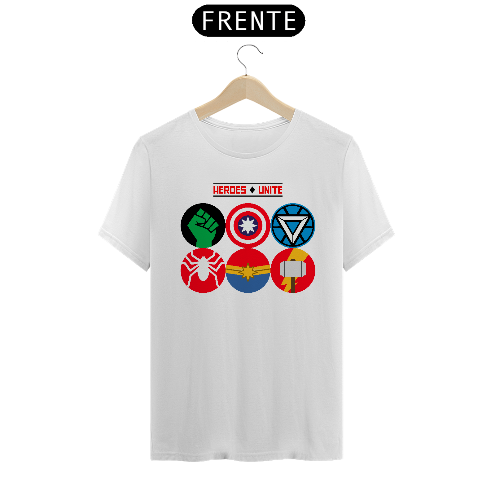 Nome do produto: Camiseta Premium - Heroes Unite