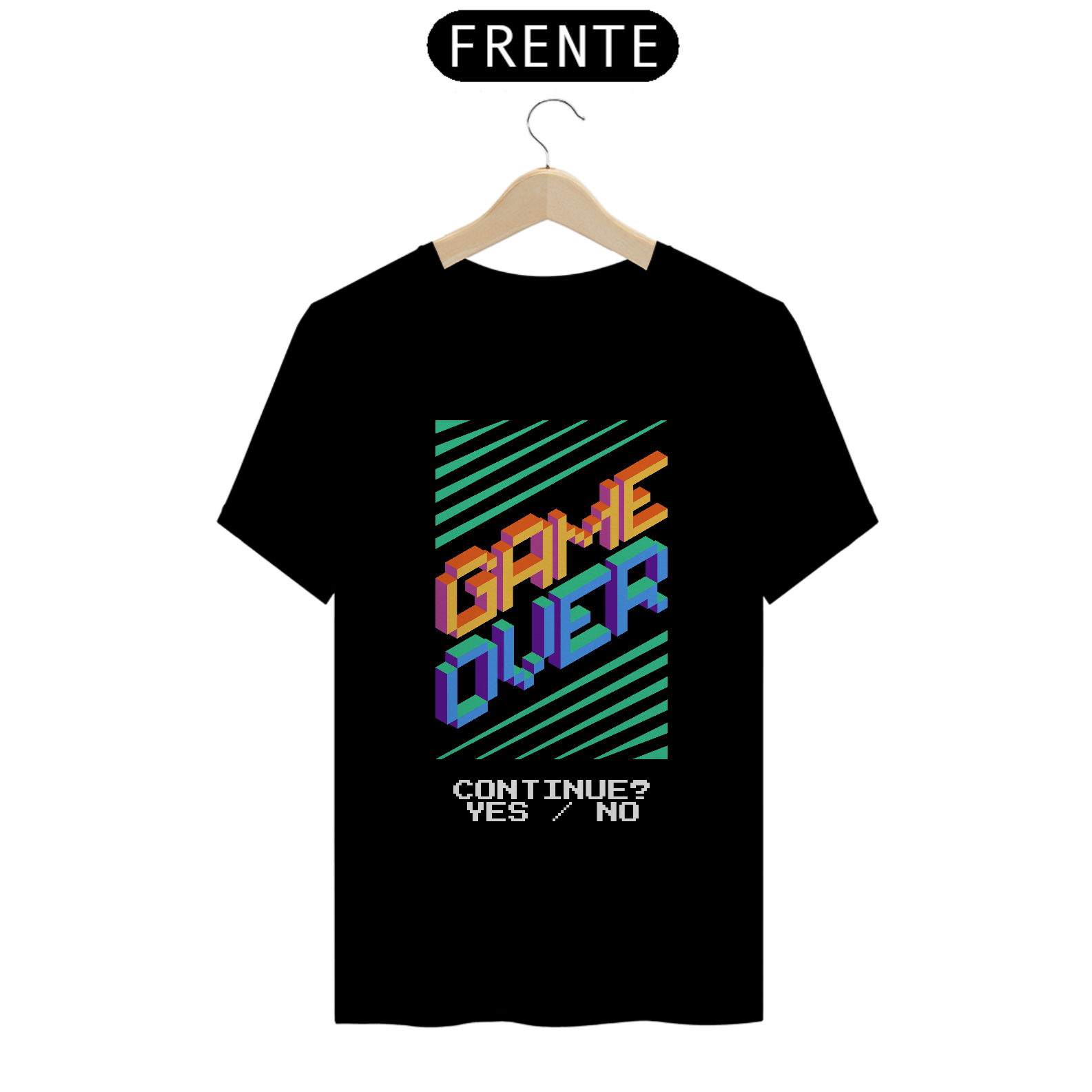Nome do produto: Camiseta Premium - Game Over