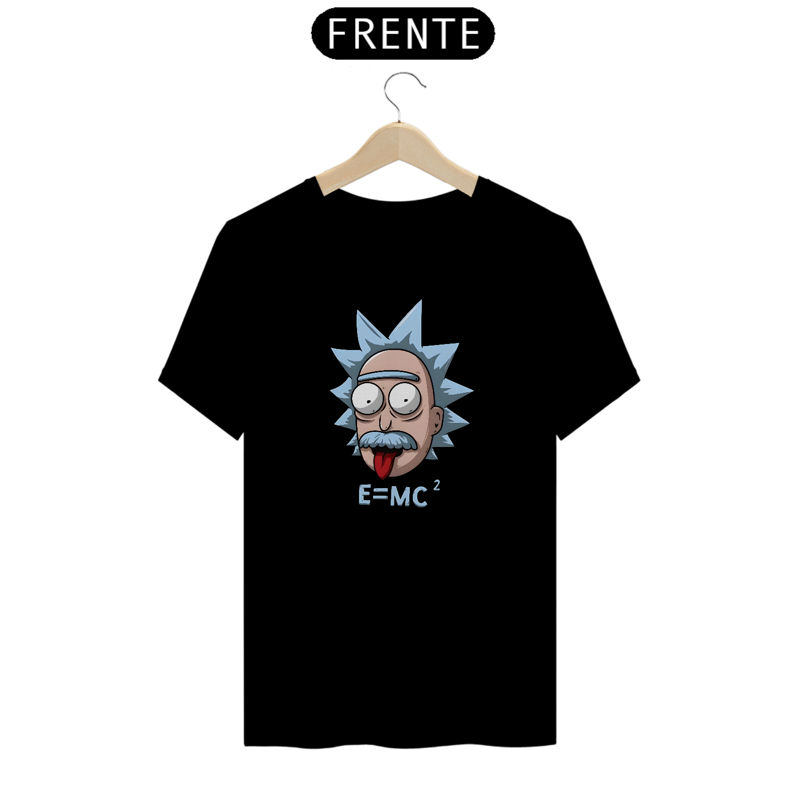 Nome do produto: Camiseta Premium - Ricky E=MC^2