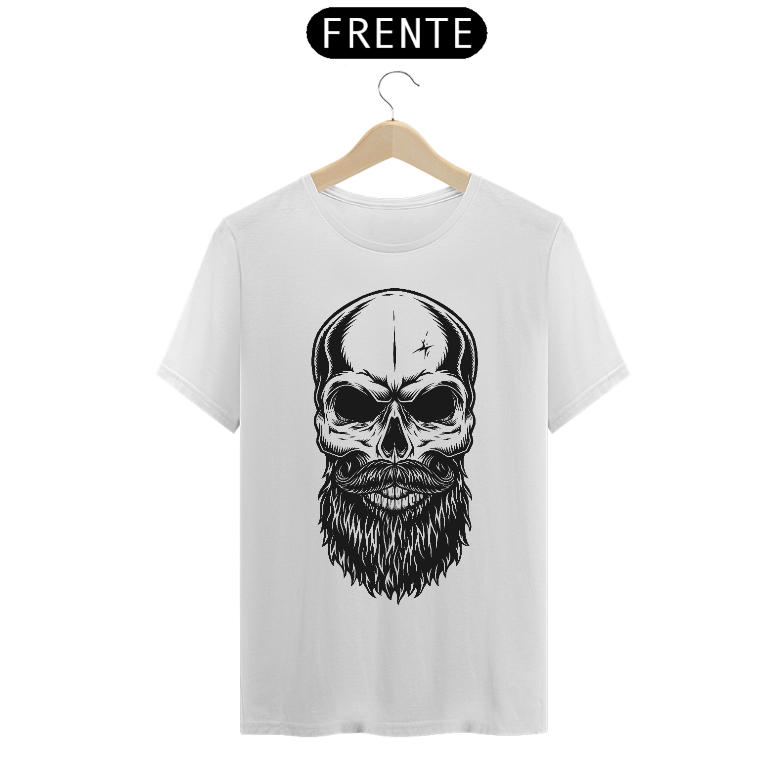 Nome do produto: Camiseta Premium Caveira Barbada