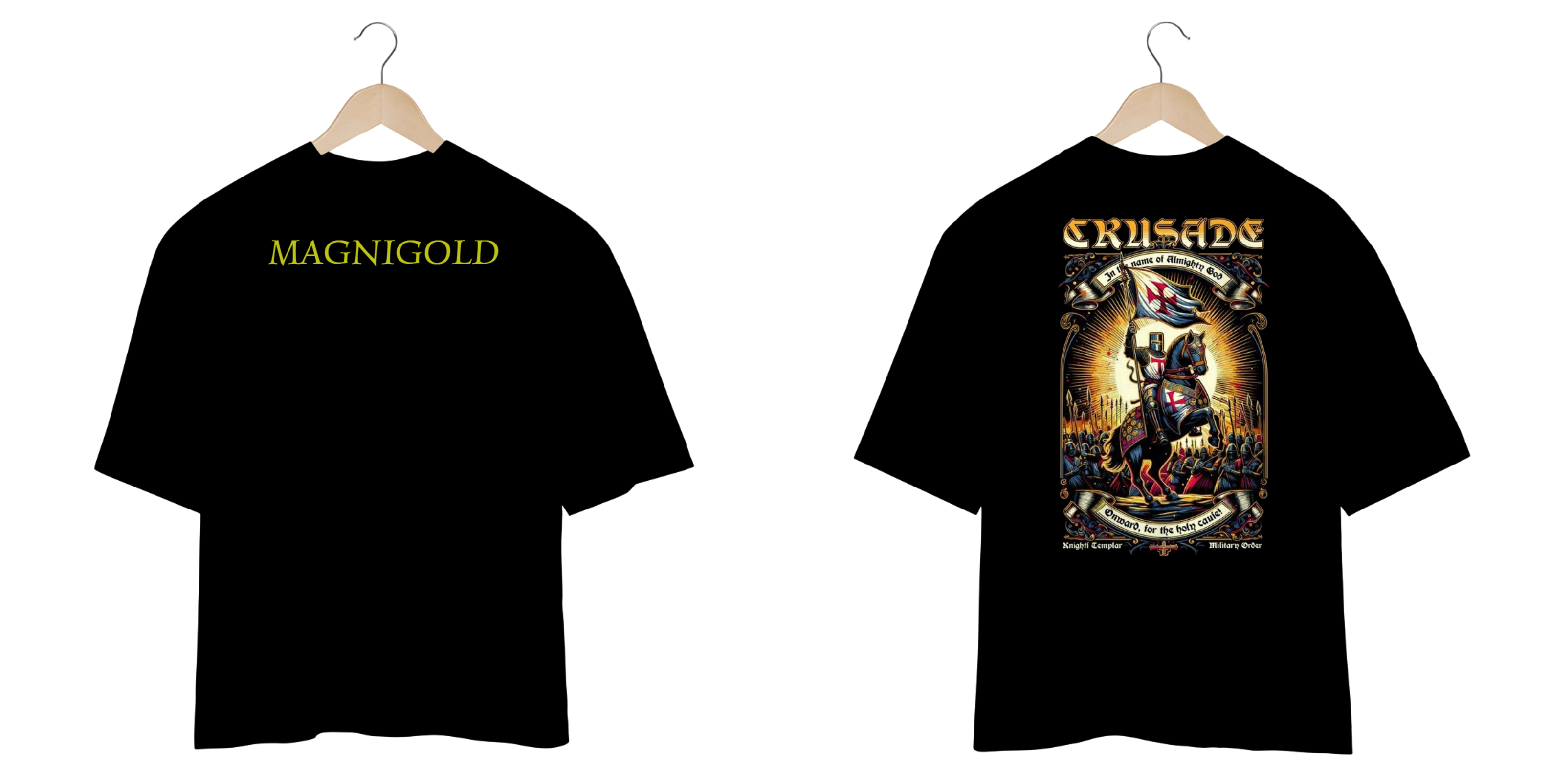 Nome do produto: Camiseta Oversized Magnigold O Cavaleiro templário 