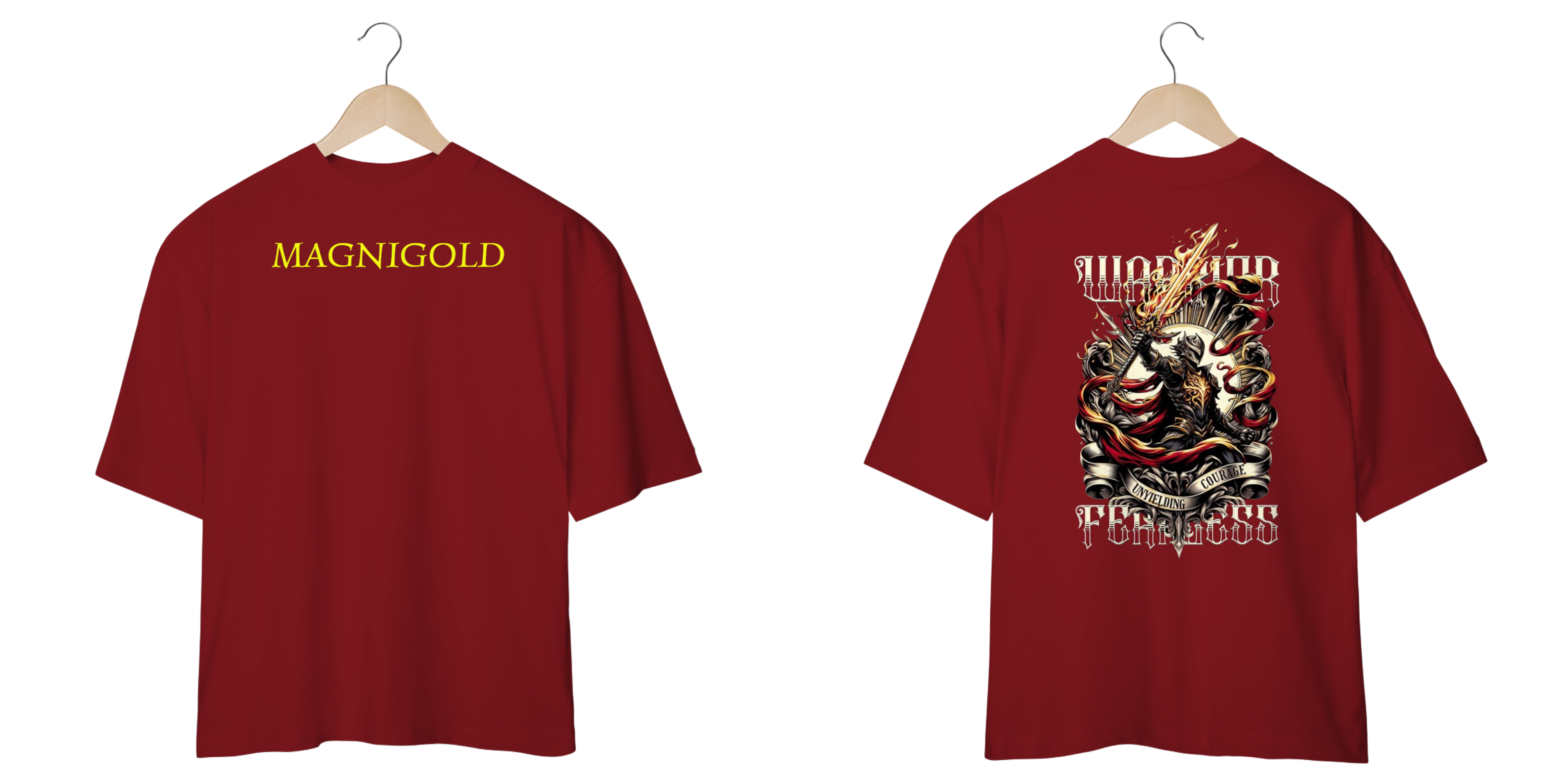 Nome do produto: Camiseta Oversized Magnigold Unyielding Courage