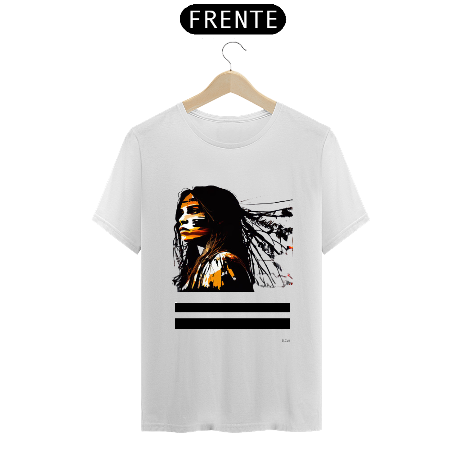 Nome do produto: T.Shirt Coleção Etnias- Ref.Nativo Americano - India Nativa Americana Horizonte