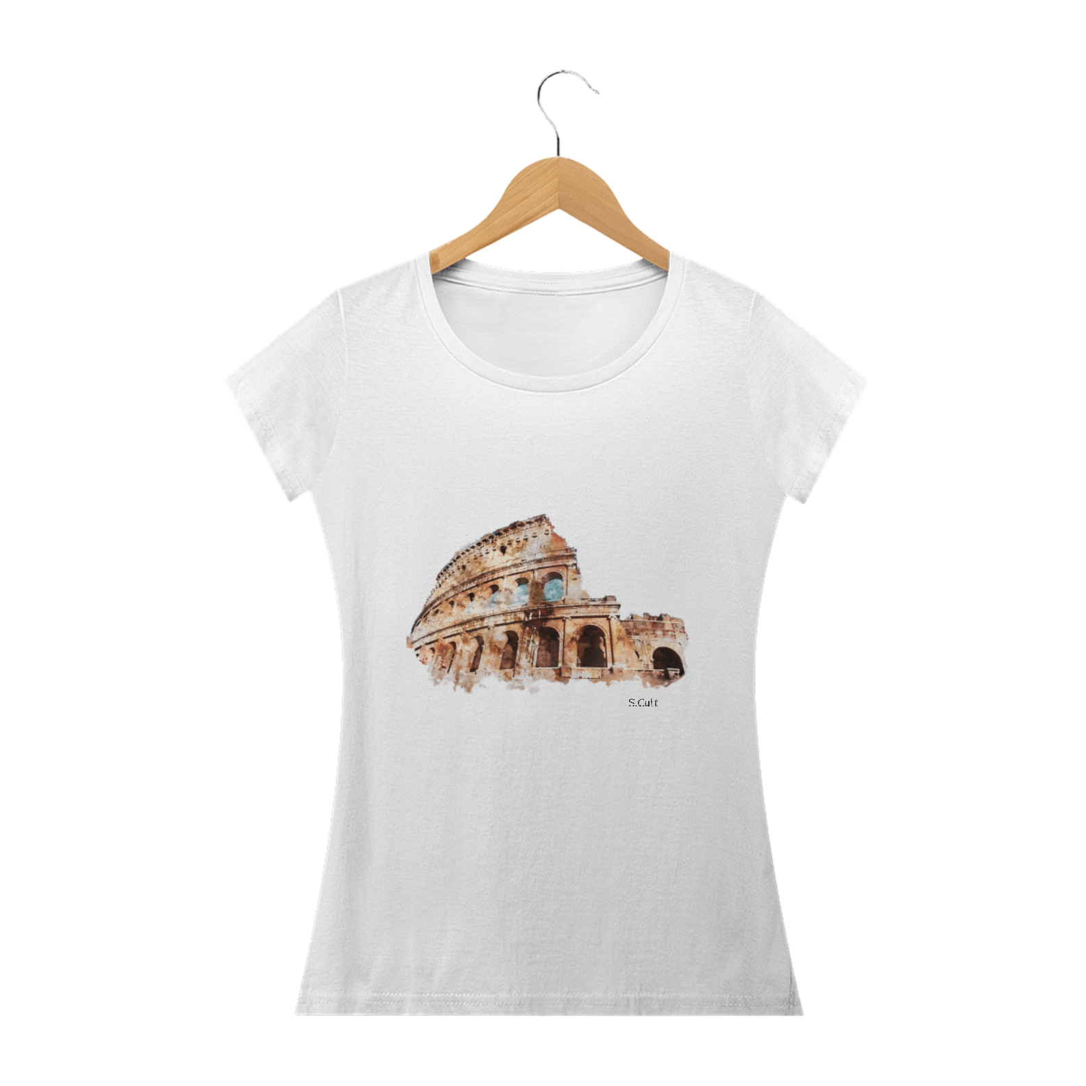 Nome do produto: Baby Long-  Coleção Abstrato Colors - Coliseu de Roma