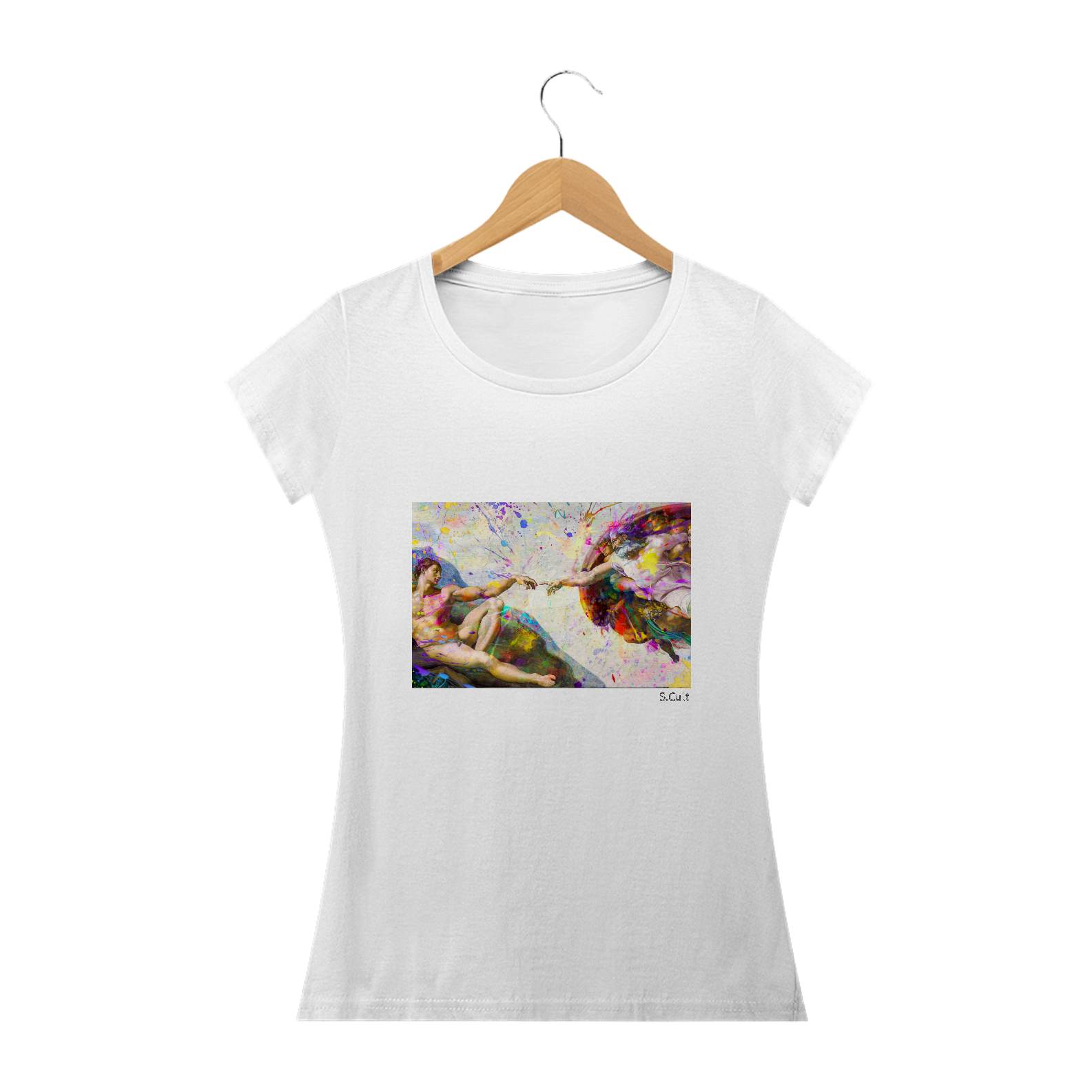 Nome do produto: Baby Long Classic Coleção Abstrato Colors - A Criação de Adão- Michelangelo Buonarroti