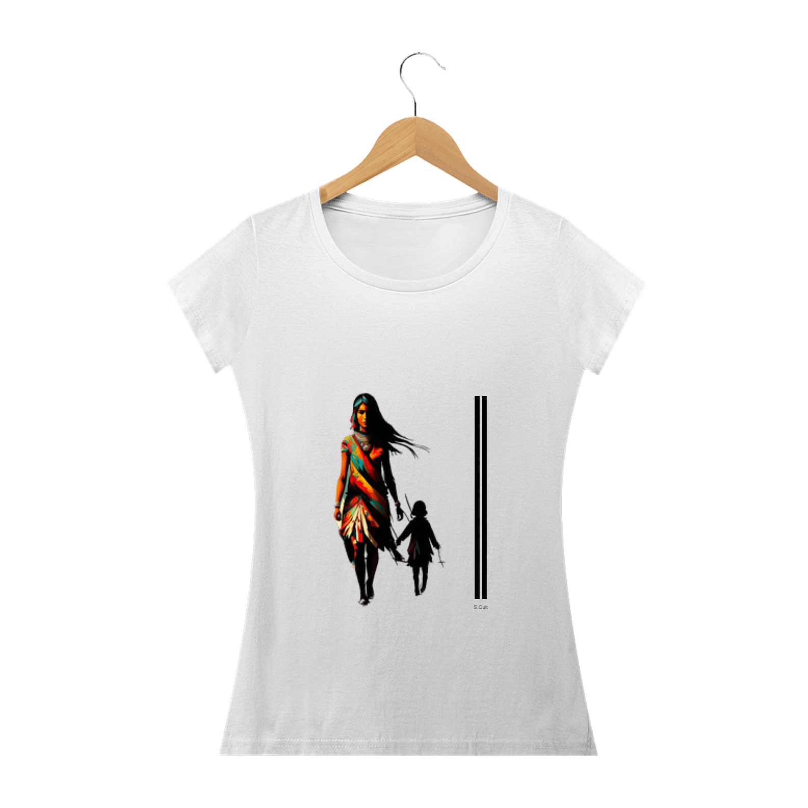 Nome do produto: Baby  Long Prime - Coleção Etnias- Ref.Nativo Americano - India Nativa Americana Mãe e filho