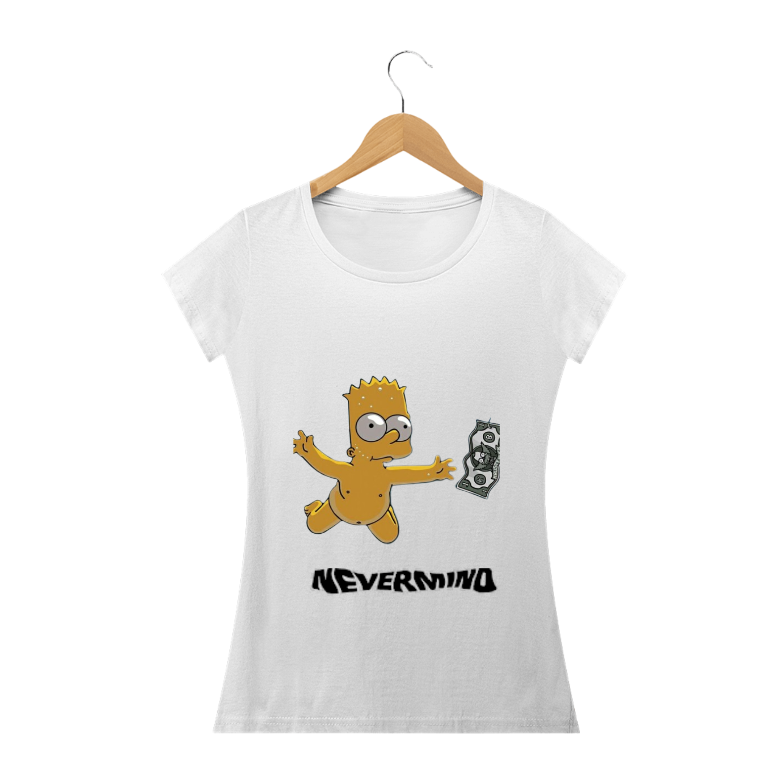 Nome do produto: Baby Long Prime -  Coleção The Simpsons - Bart Simpsom Referência ao disco do Nirvana Nevermind