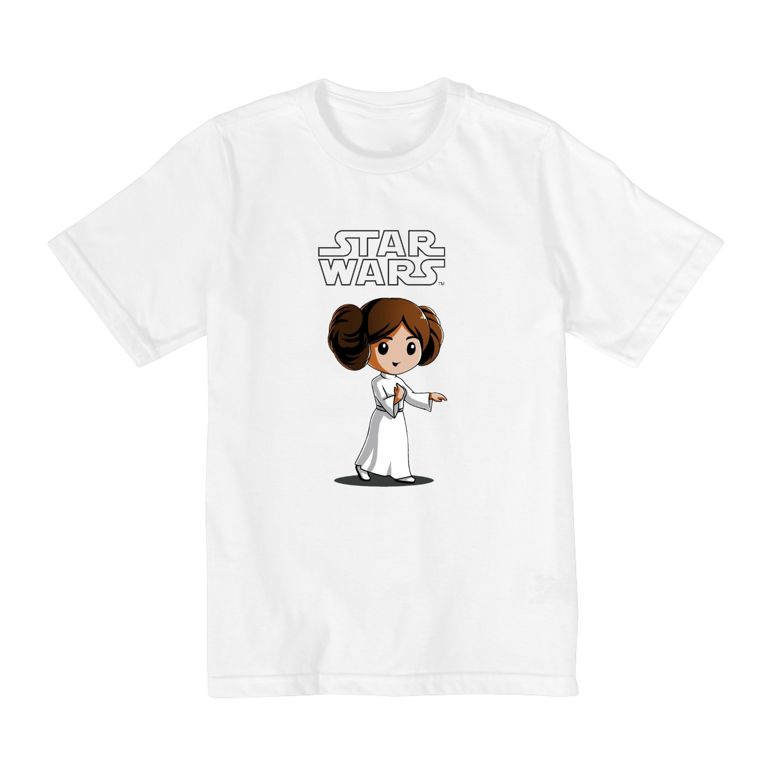 Nome do produto: Coleção Star Wars - Camiseta infantil 02 a 08 anos - Princesa Leia