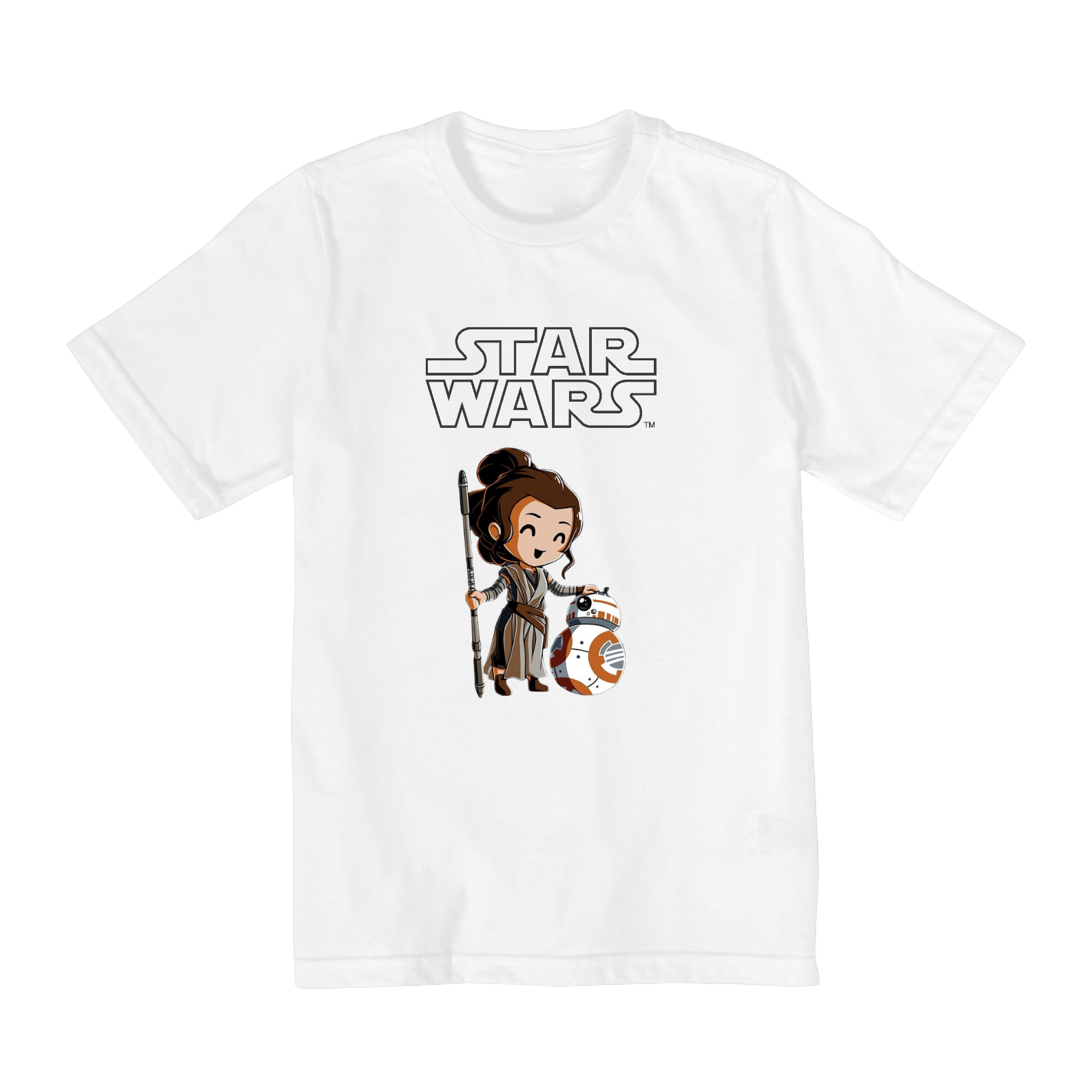 Nome do produto: Coleção Star Wars - Camiseta infantil 10 a 14 anos -