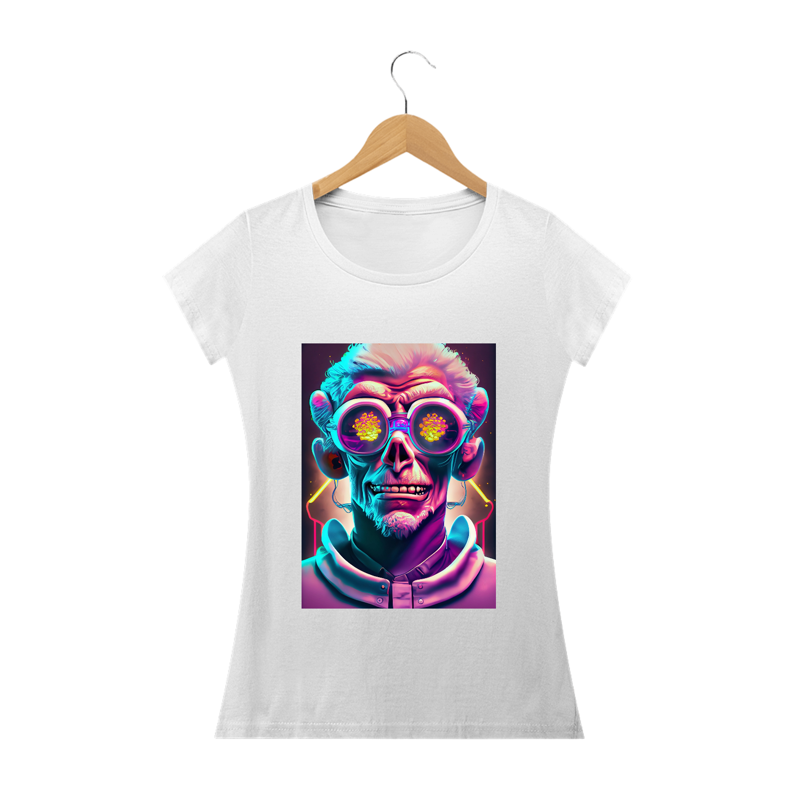 Nome do produto: Camiseta Baby Long Cientista Alucinógena Colection