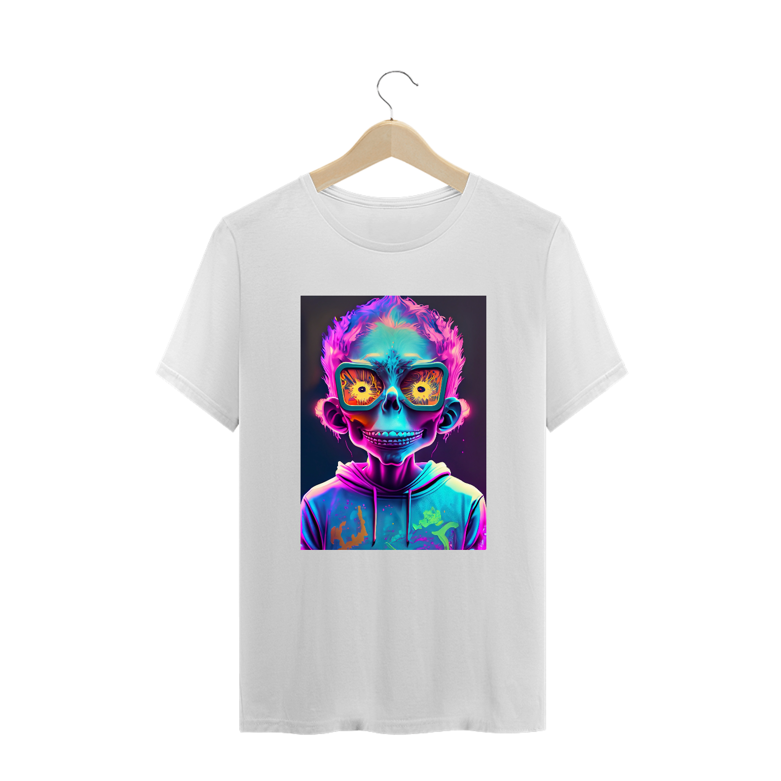 Nome do produto: Camiseta Oversized Caveira Transcendente Alucinógena Colection