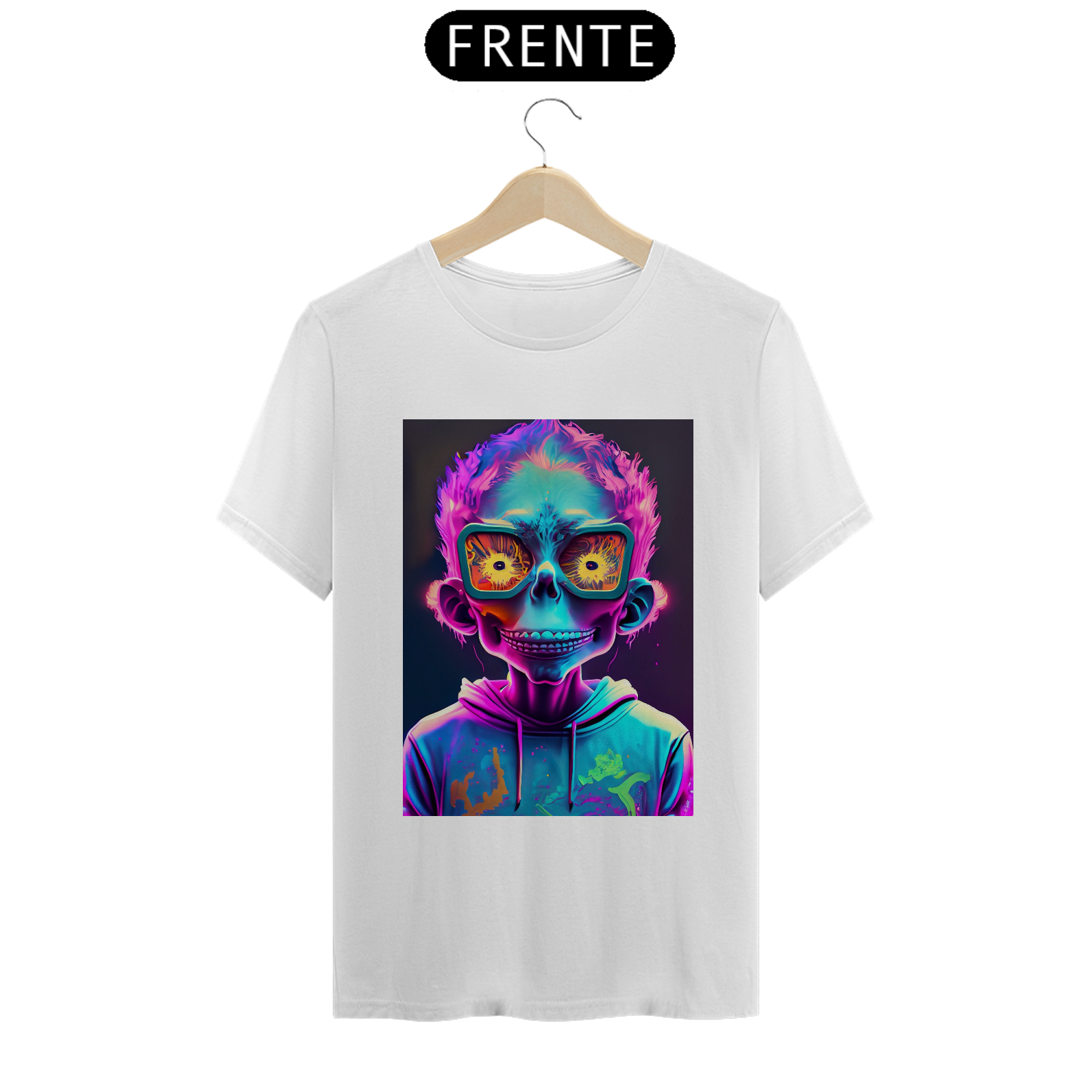 Nome do produto: Camiseta Quality Caveira Transcendente Alucinógena Colection