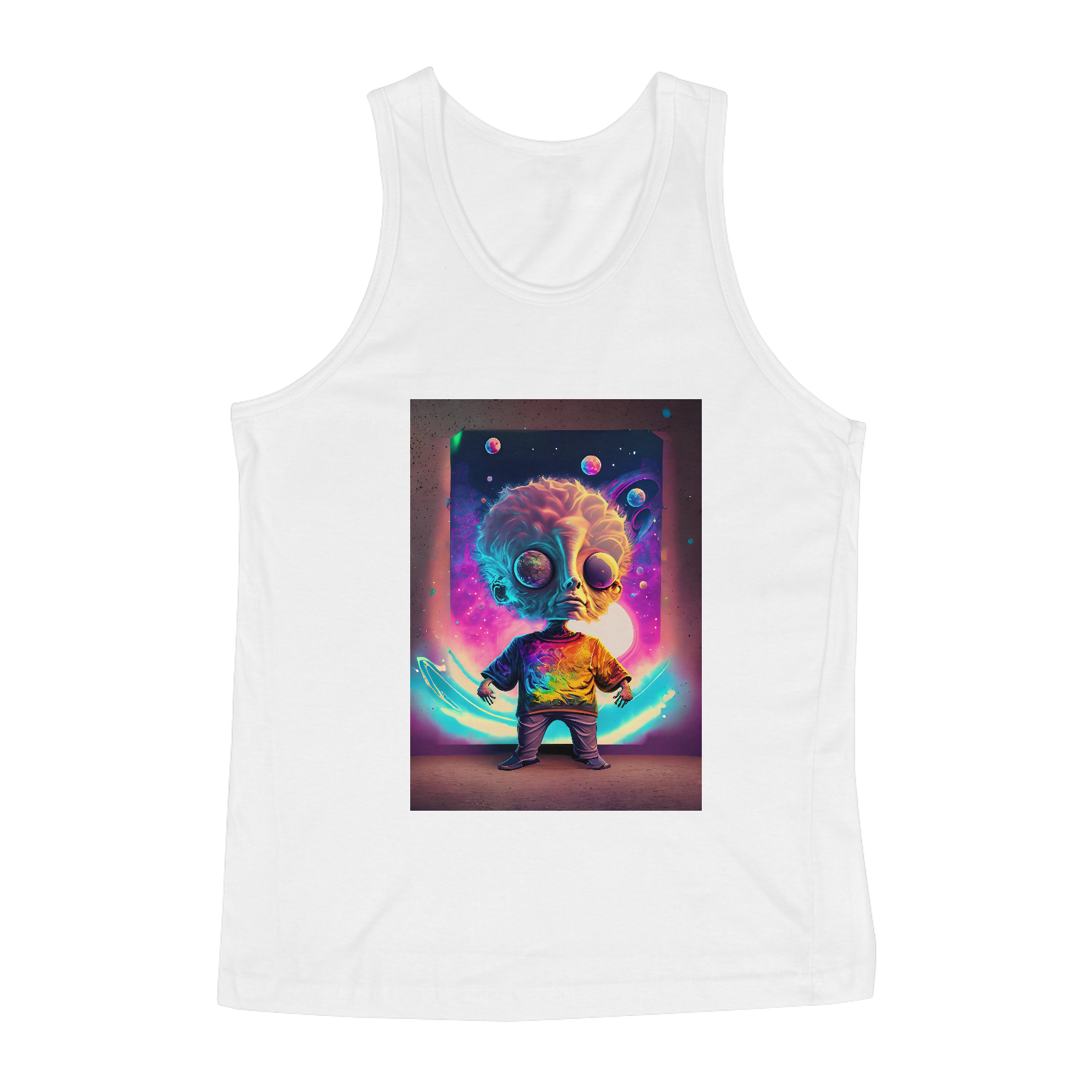 Nome do produto: Regata Classic Serzinho intergaláctico Alucinógena Colection