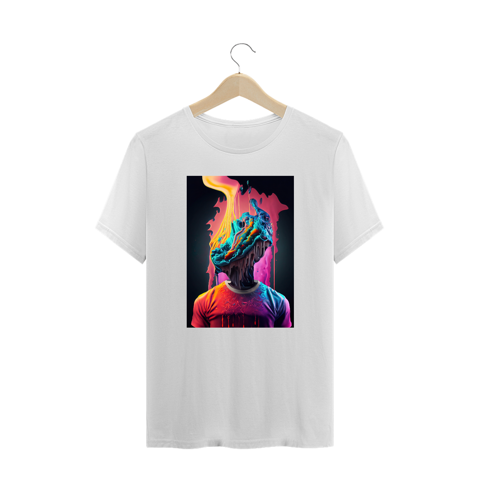 Nome do produto: Camiseta Oversized Nem Bateu Alucinógena Colection