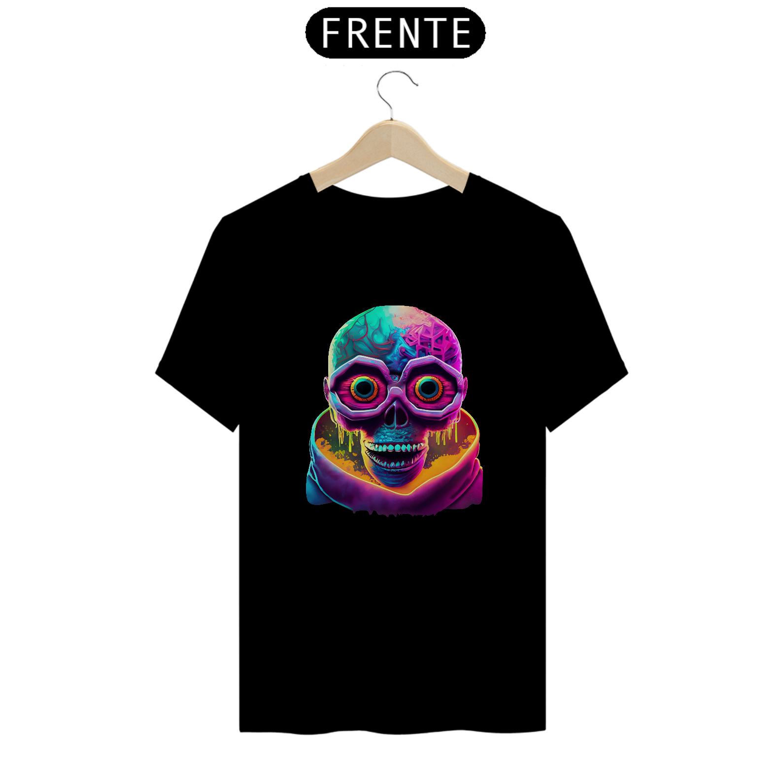Nome do produto: Camiseta Quality Caveira Alienígena Alucinógena Colection