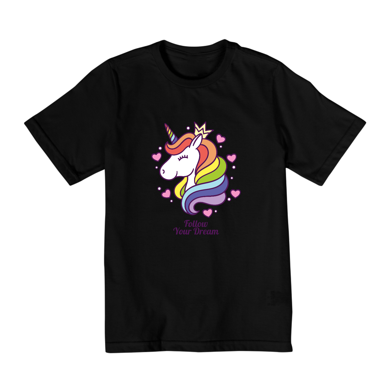 Nome do produto: Camisa Feminina Infantil Unicornio