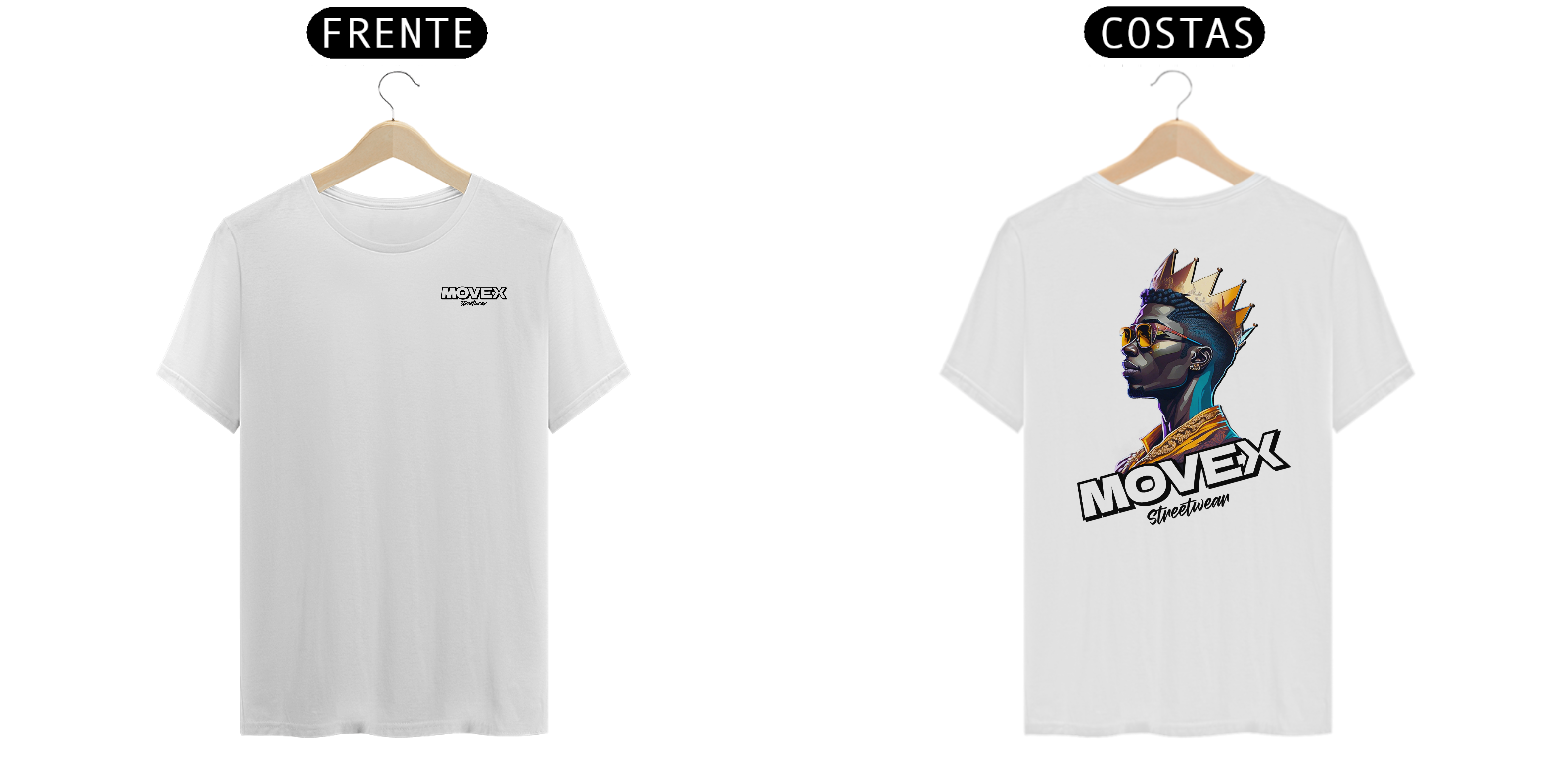 Nome do produto: Camiseta The King Frente e Costas - Logo Preto