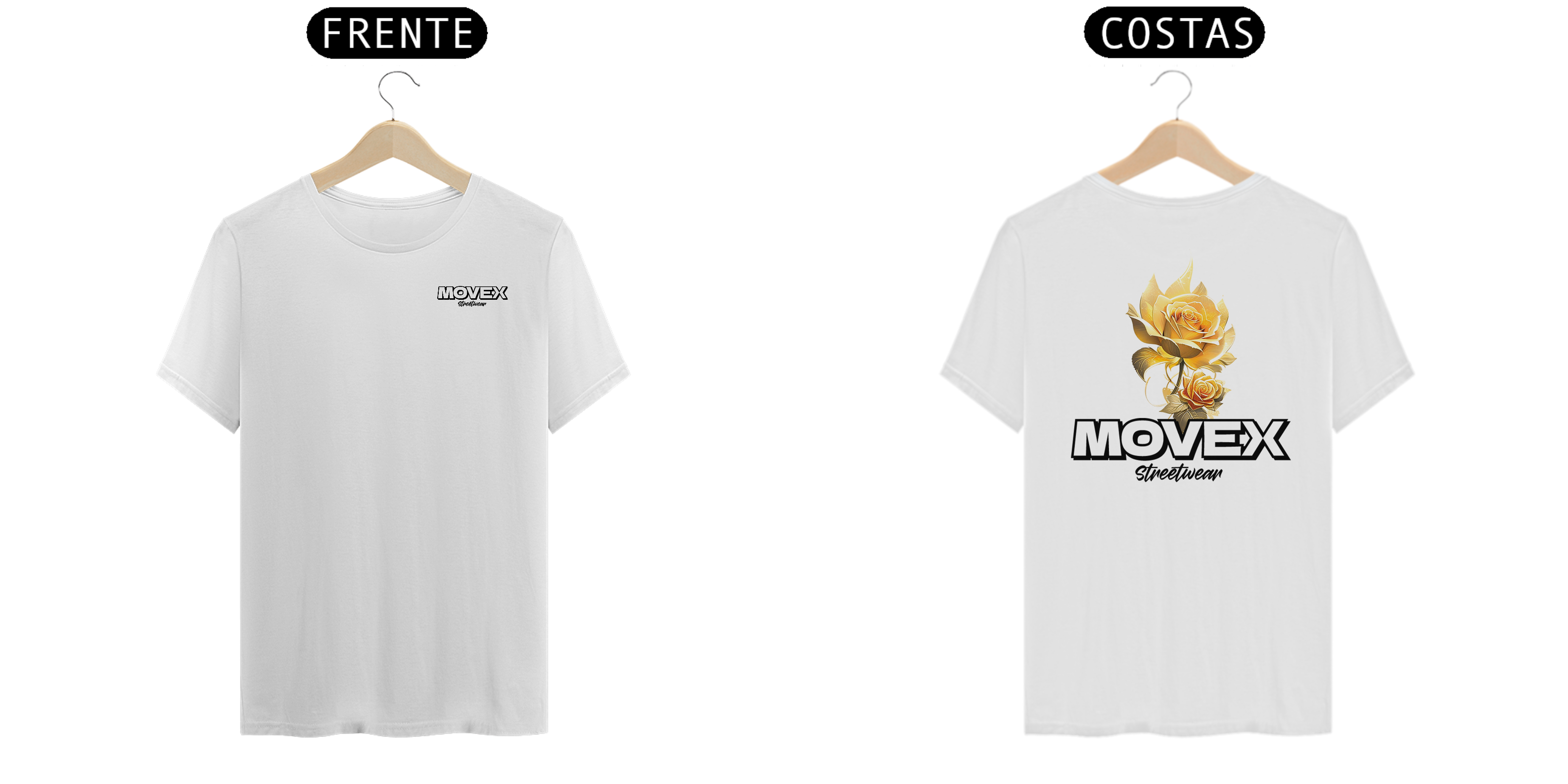 Nome do produto: Camiseta Gold´n Roses Frente e Costas - Logo Preto
