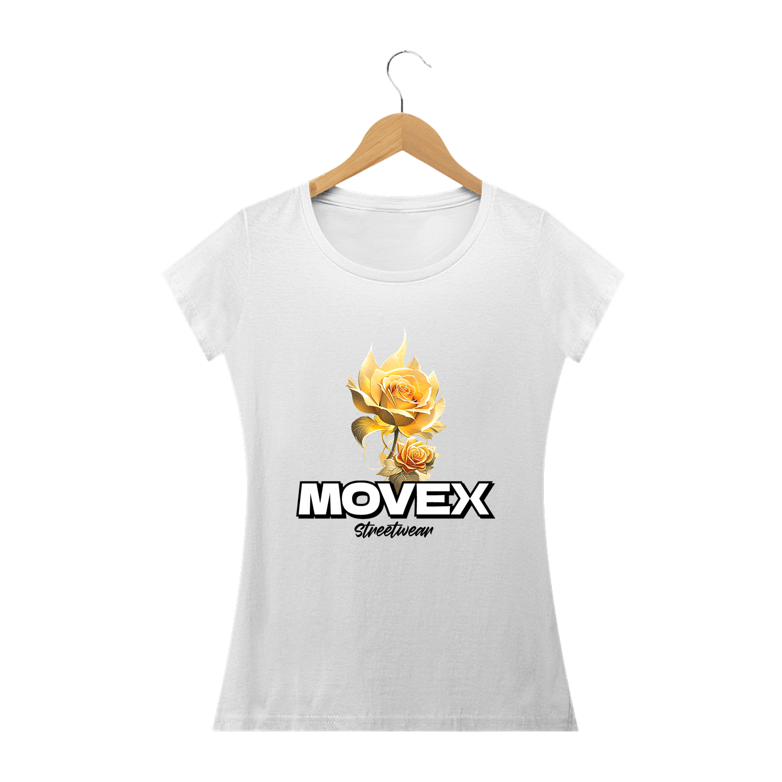 Nome do produto: Baby Long Gold´n Roses - Logo Preto